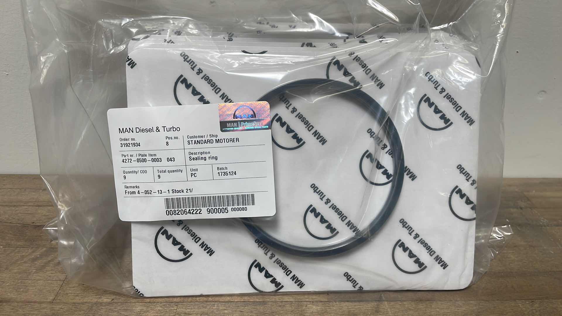 Photo 1 of MAN DIESEL AND TURBO SEALING RING 4272-0500-0003 043 (9)