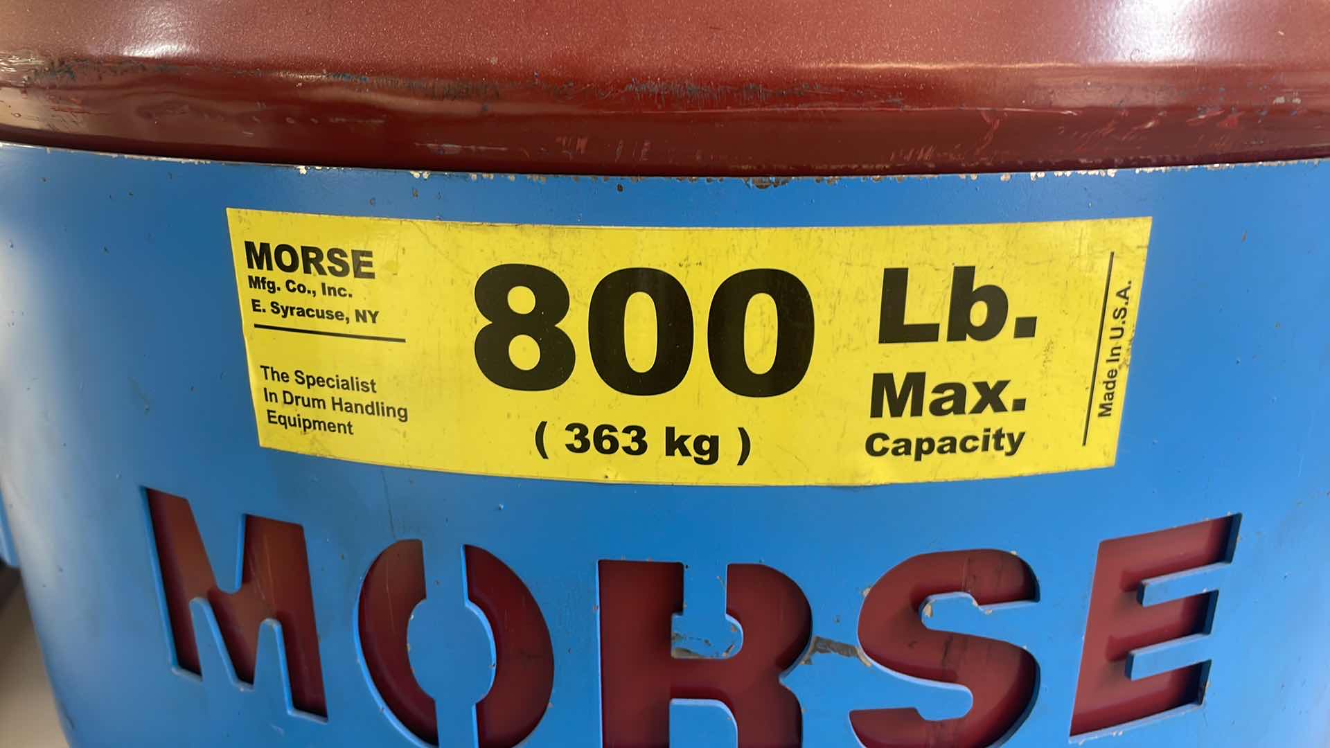 Photo 1 of MORSE 85G BELOW HOOK DRUM LIFTER 800 LB MAX