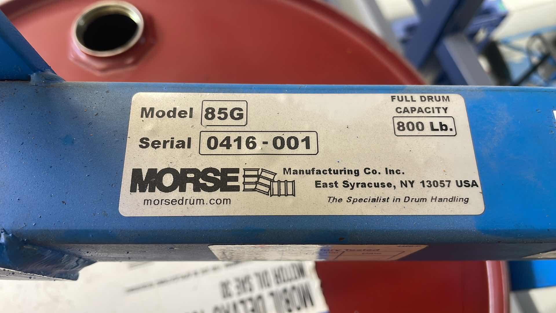 Photo 1 of MORSE 85G BELOW HOOK DRUM LIFTER 800 LB MAX