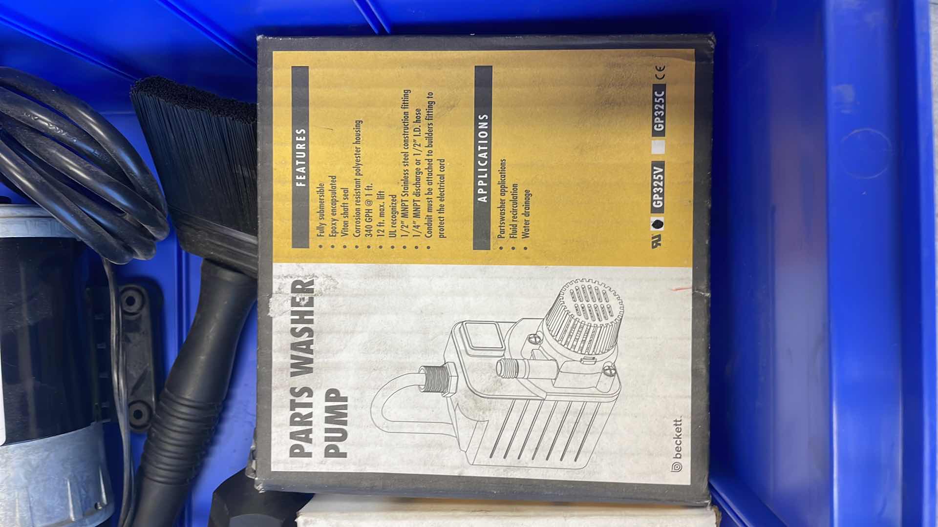 Photo 1 of PVC VALVES EXTRA PARTS, PART WASHER PUMP, FLOJET PUMP MODEL D3835E7011A IN BINS