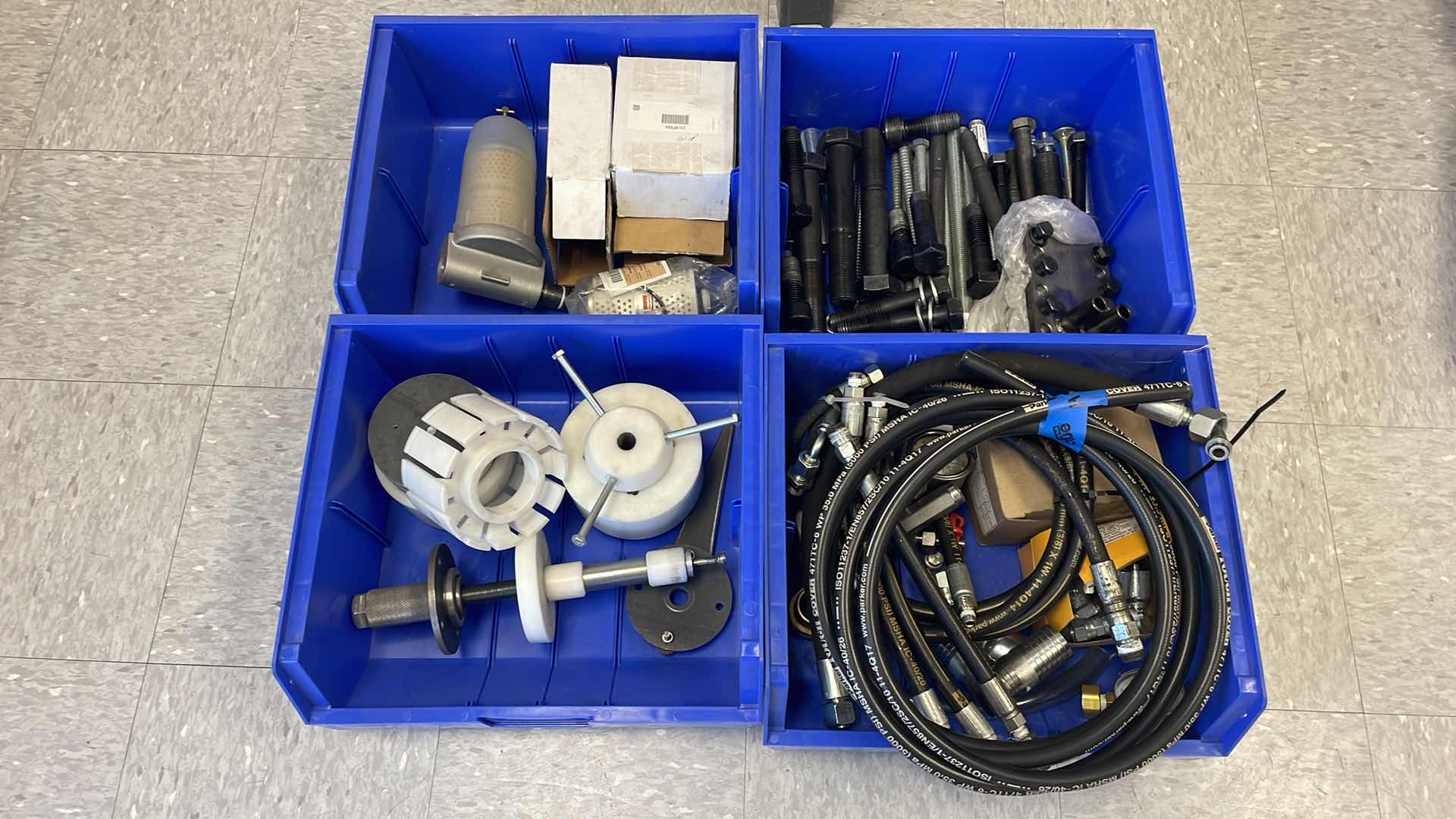 Photo 1 of HYDRAULIC LINES, FITTINGS, BOLTS FILTERS