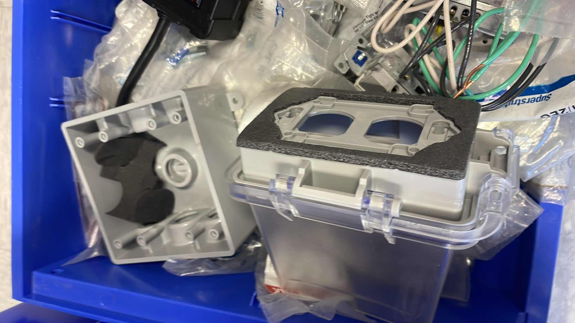 Photo 6 of ELECTRICAL PARTS, WIRES BOXES ROMEX, TAPE, CONNECTORS