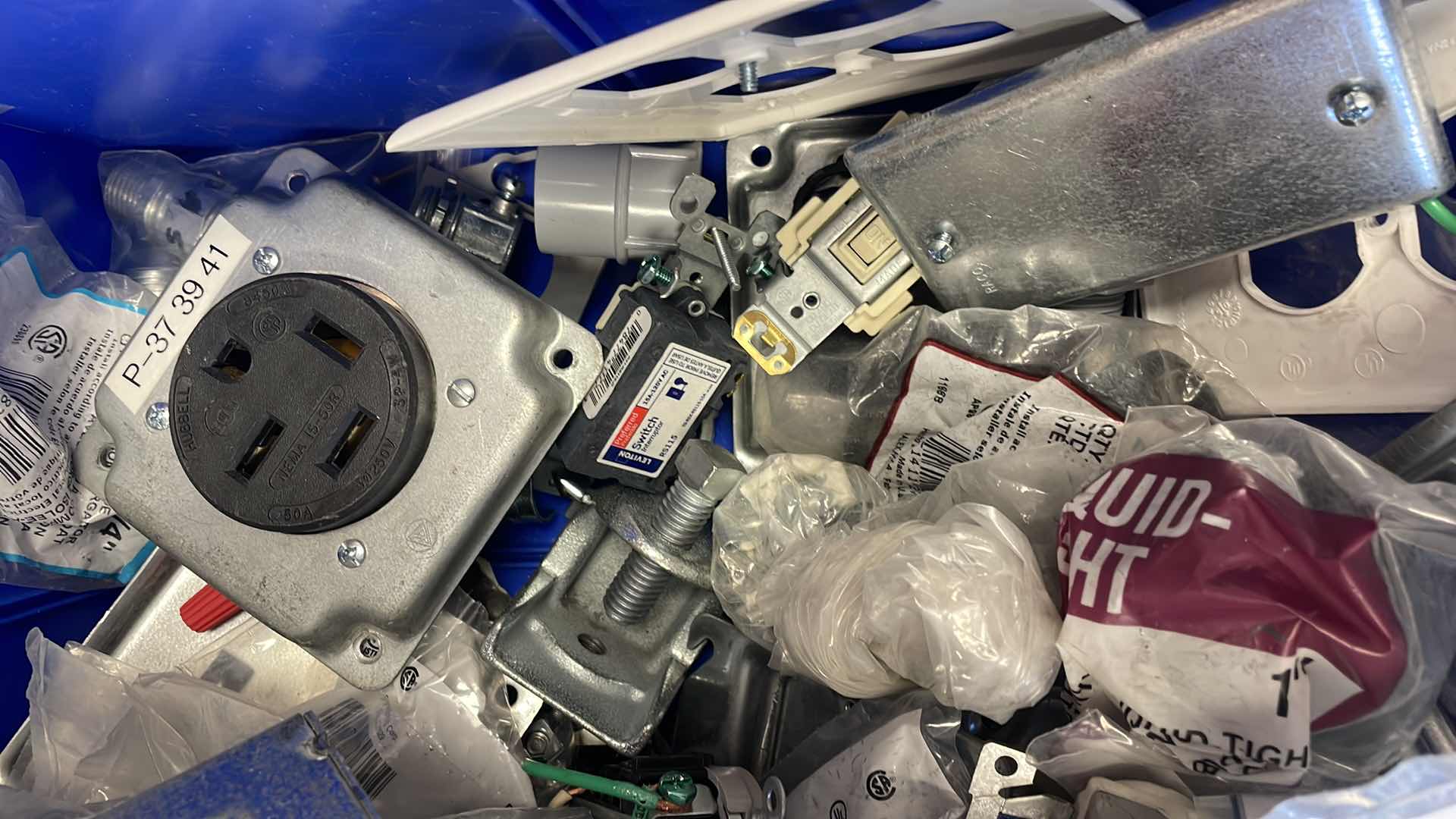 Photo 10 of ELECTRICAL PARTS, WIRES BOXES ROMEX, TAPE, CONNECTORS