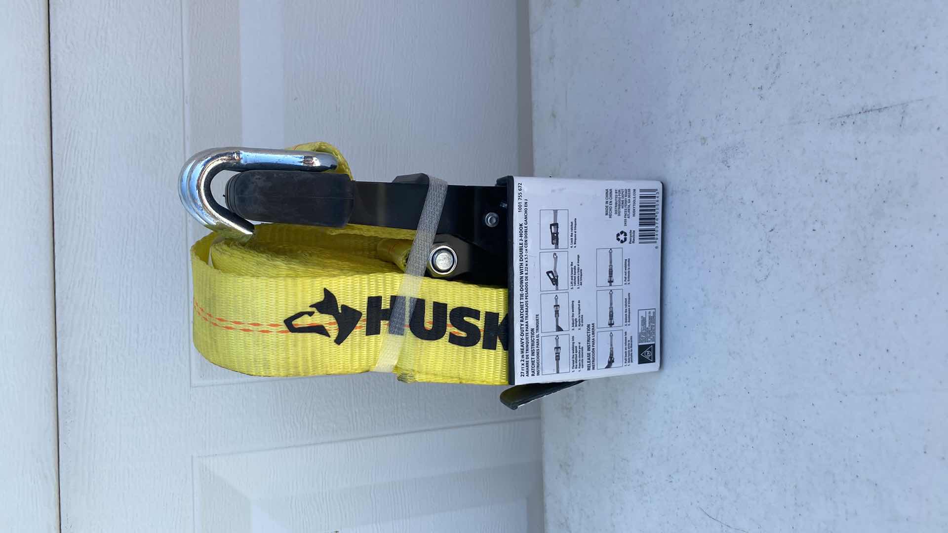 Photo 1 of HUSKY 27’ X 2” HEAVY DUTY RACHET TIE-DOWN 
3333 LB WORKING LOAD PER STRAP