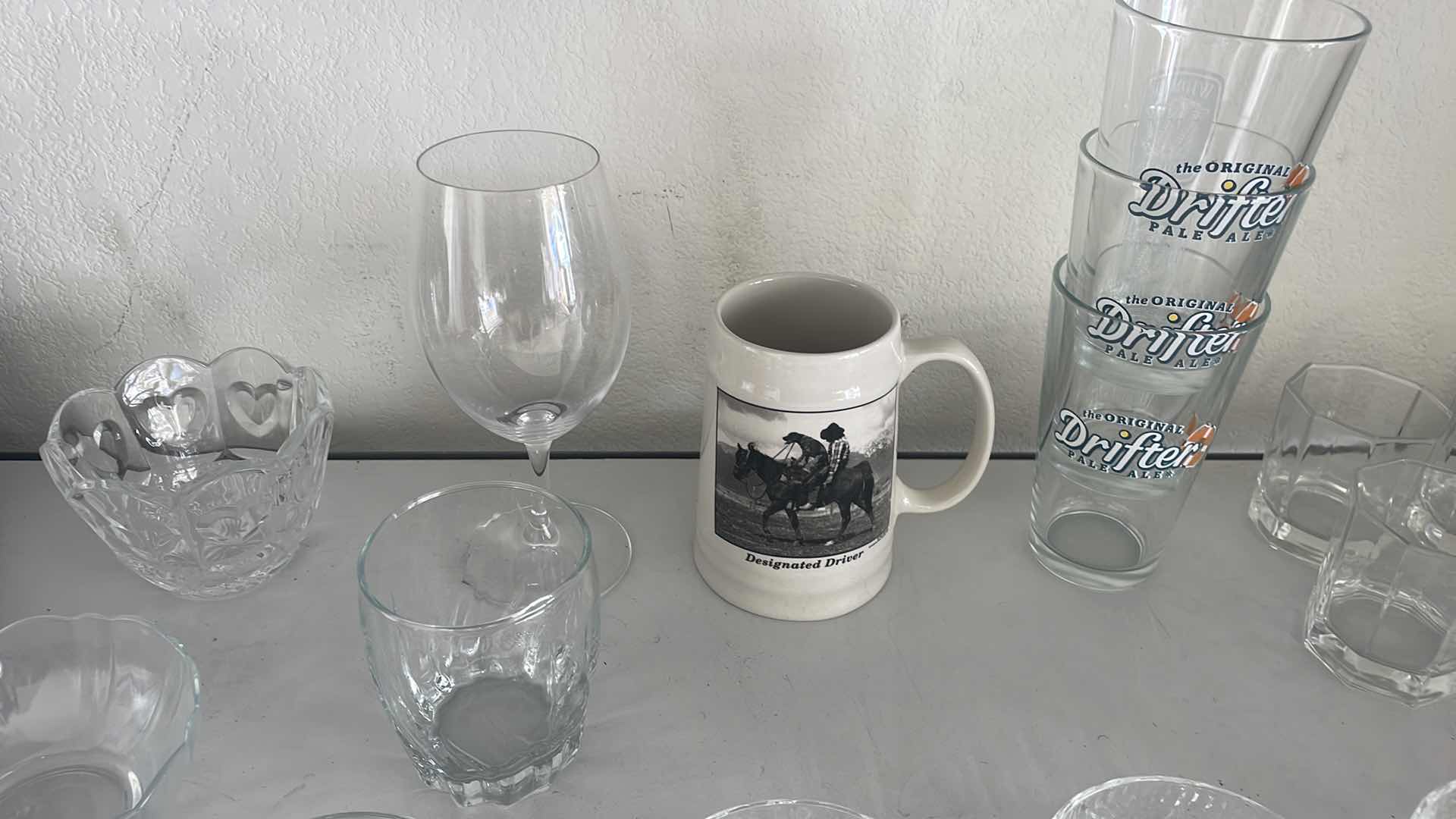 Photo 1 of CRYSTAL, PINT GLASSES SHOT GLASS