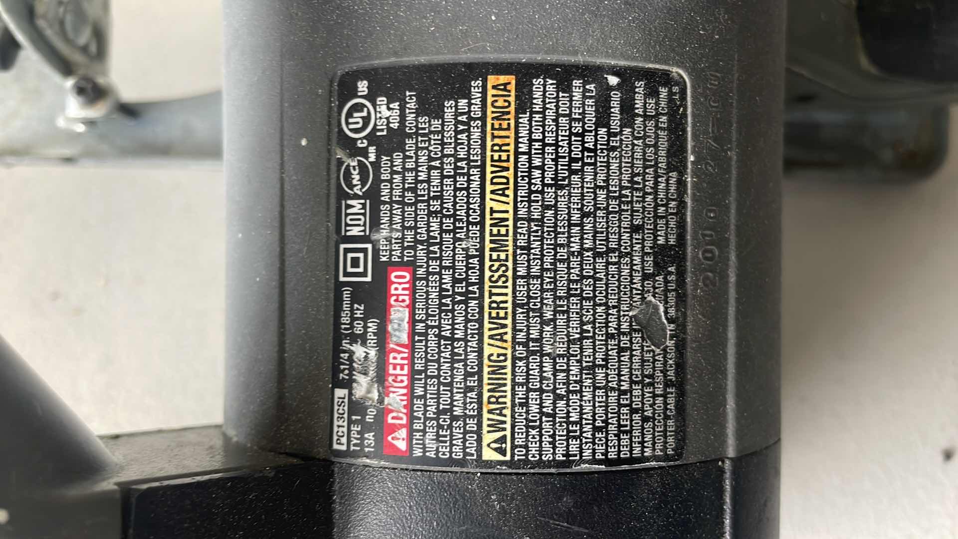 Photo 3 of PORTER CABLE 7-1/4” CIRCULAR SAW LASER GUIDED PC13CSL