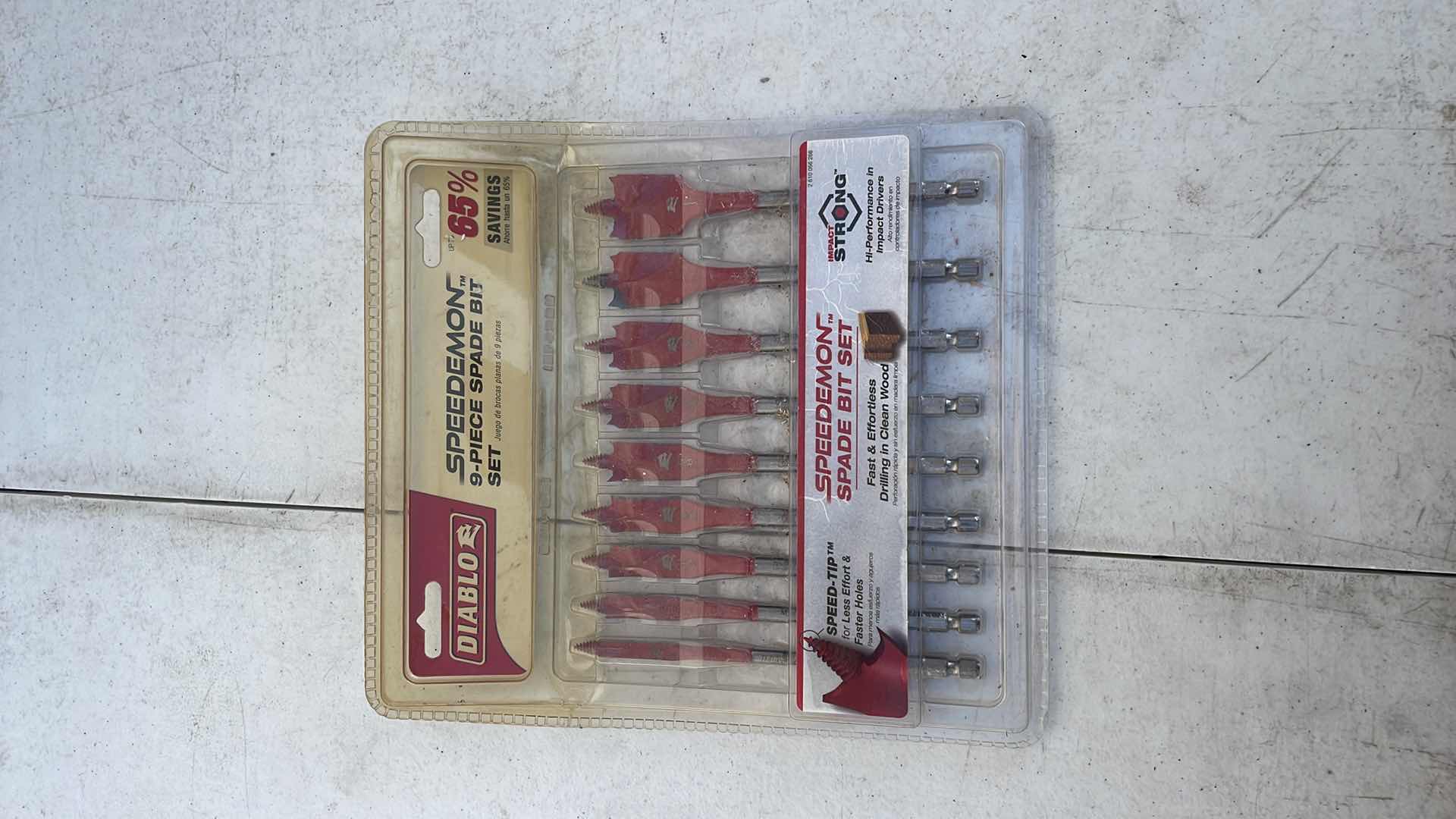 Photo 1 of DIABLO 9 PC SPEEDEMON SPADE BIT SET
