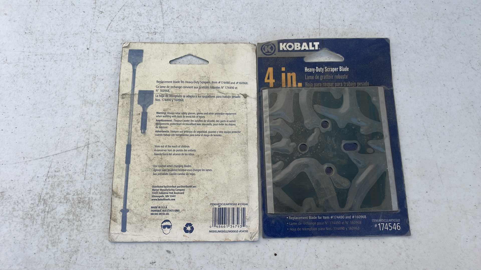 Photo 1 of KOBALT 4” HEAVYDUTY SCRAPER BLADES
