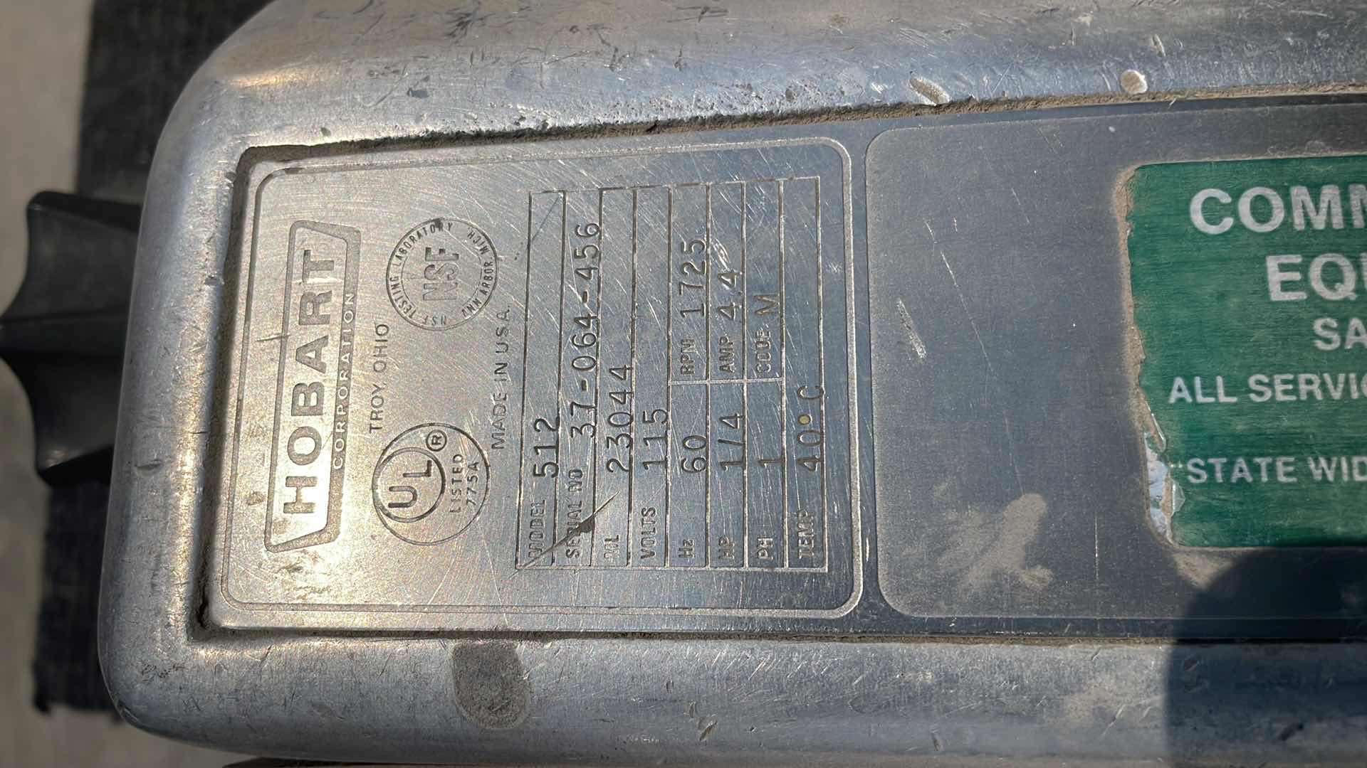 Photo 1 of HOBART MODEL 512 COMMERCIAL FOOD SLICER