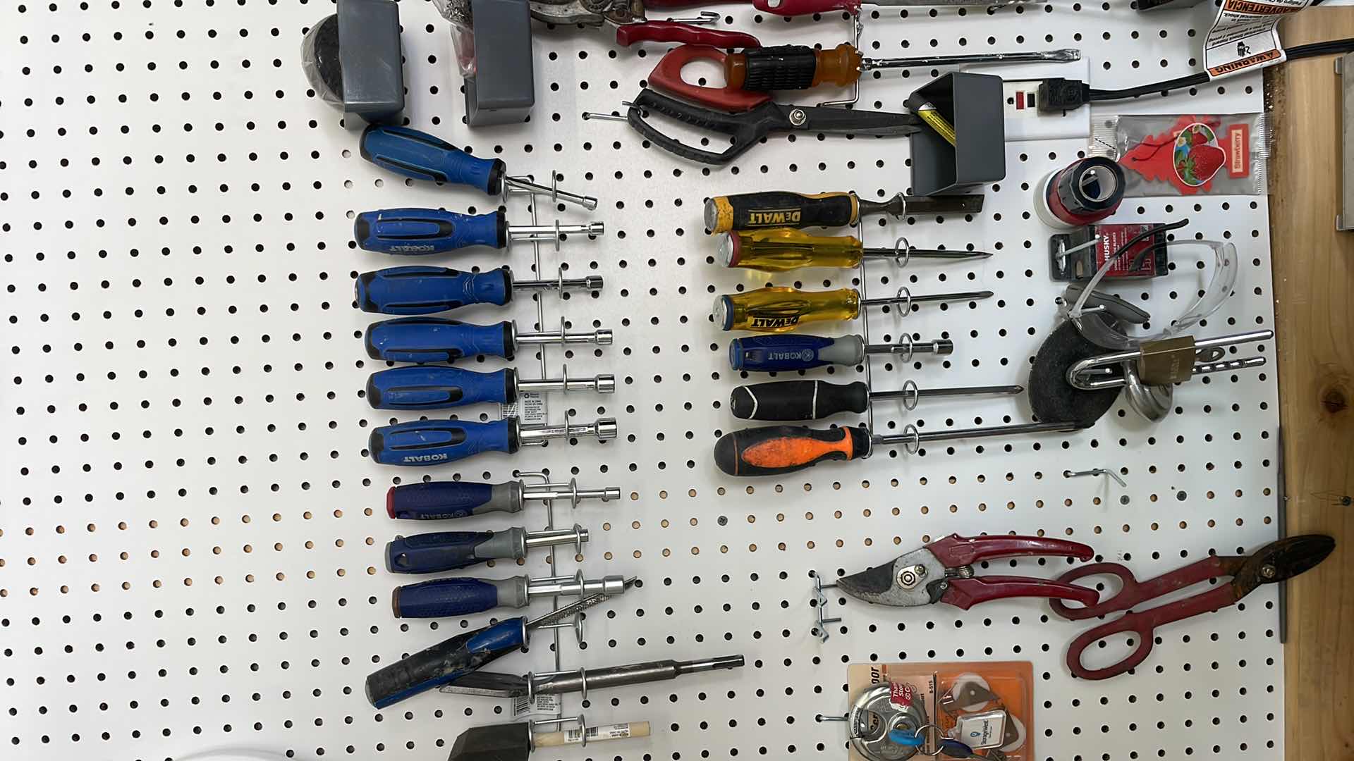 Photo 1 of 4’ x 8” PEG BOARD AND EVERYTHING ON IT LOOK AT PICTURES CAREFULLY