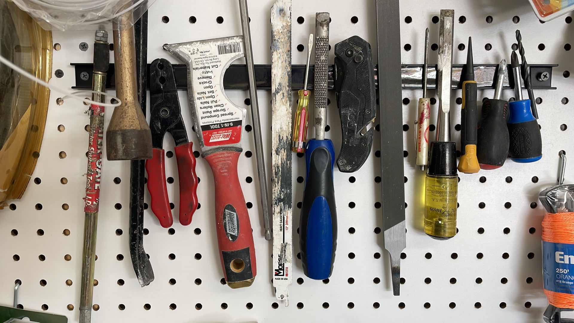 Photo 1 of 4’ x 8” PEG BOARD AND EVERYTHING ON IT LOOK AT PICTURES CAREFULLY