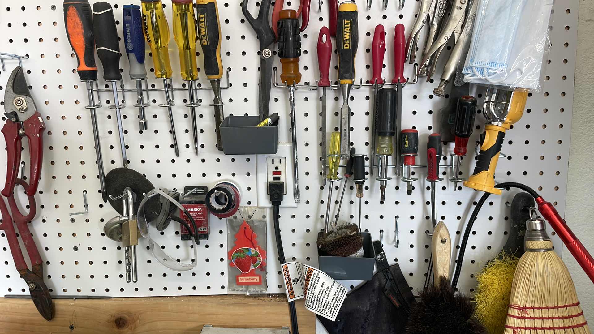Photo 1 of 4’ x 8” PEG BOARD AND EVERYTHING ON IT LOOK AT PICTURES CAREFULLY