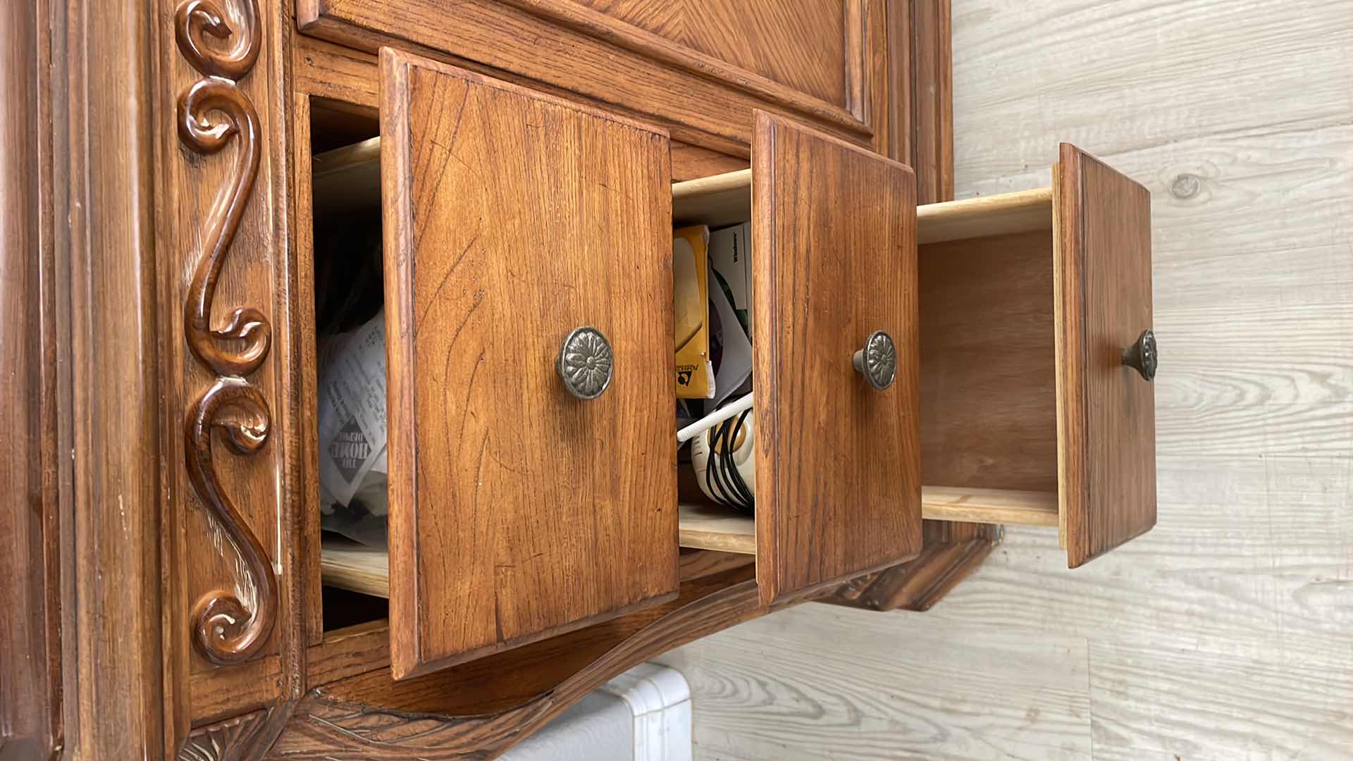 Photo 1 of CHINA HUTCH CABINET 61” x 17" H86” CONTENTS NOT INCLUDED