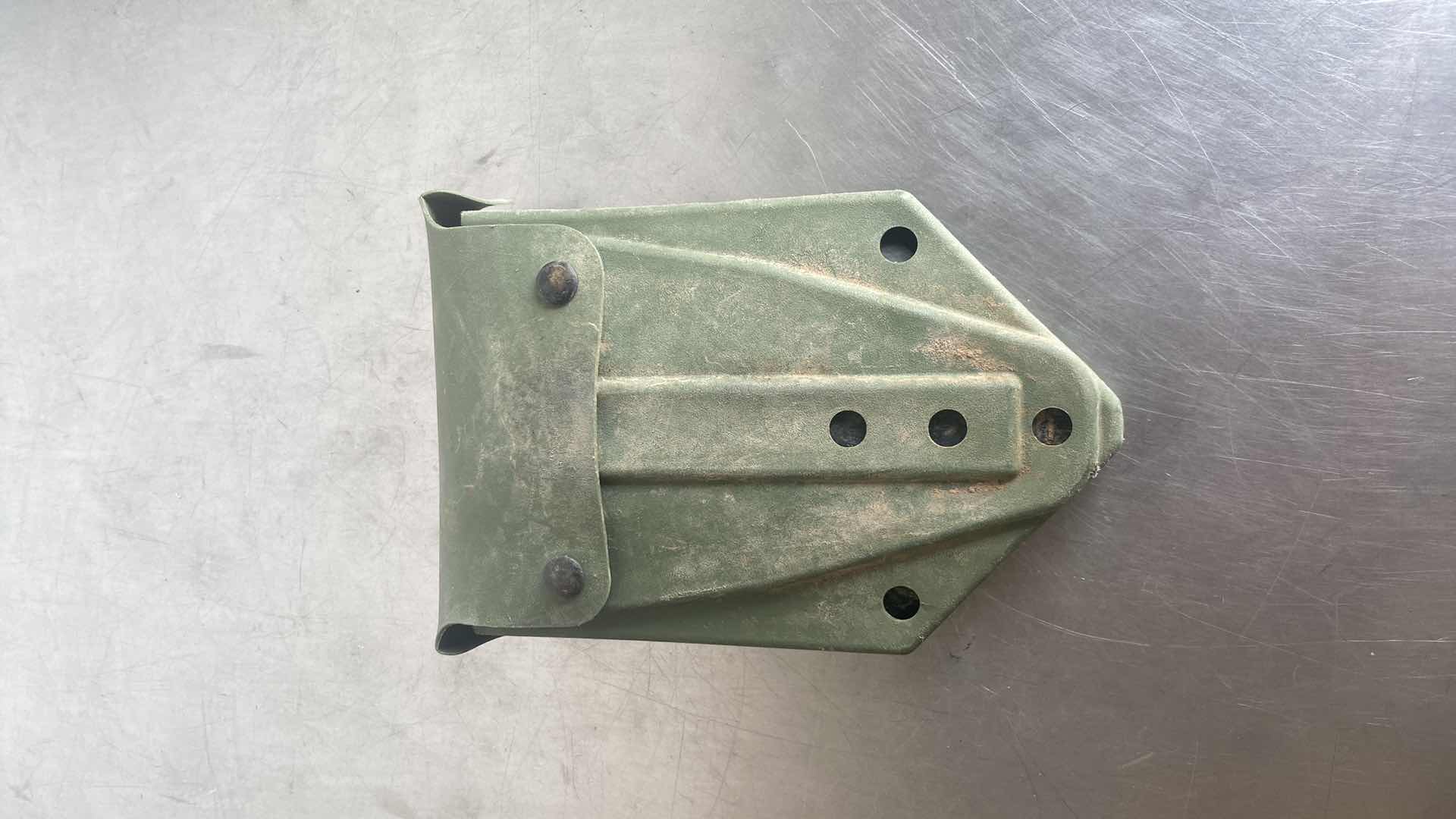 Photo 1 of ENTRENCHING SHOVEL MILITARY HARD CASE WITH BELT HOOKS