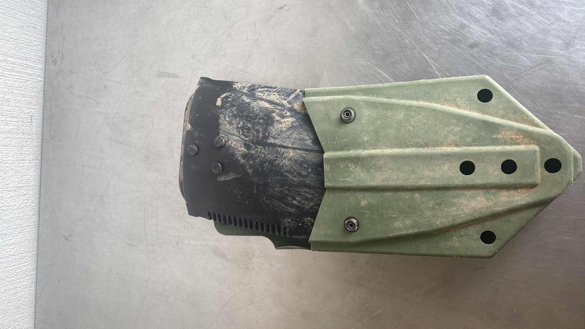 Photo 1 of ENTRENCHING SHOVEL MILITARY HARD CASE WITH BELT HOOKS