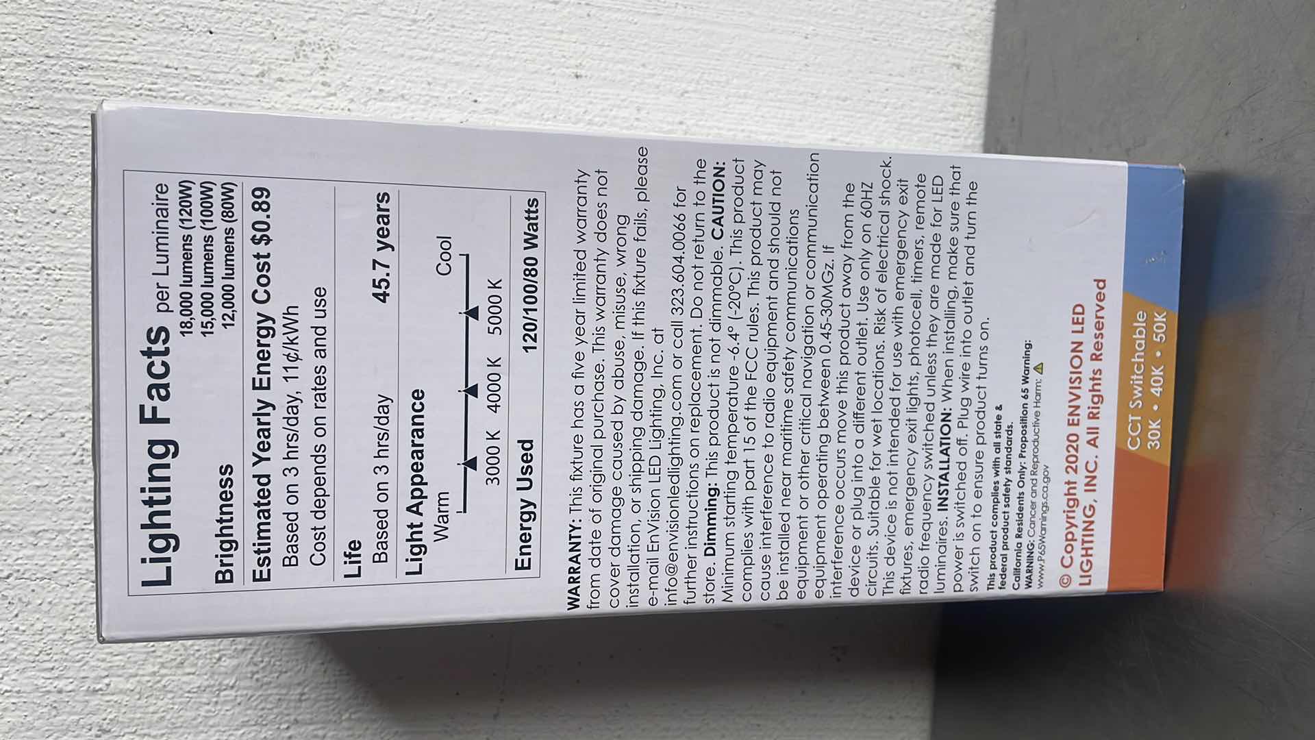 Photo 1 of ENVISIONLED LED-CRN-3M120-TRI-EX39 LED CORN BULBS - 3 COLOR AND 3 POWER SELECTABLE EX39 120W