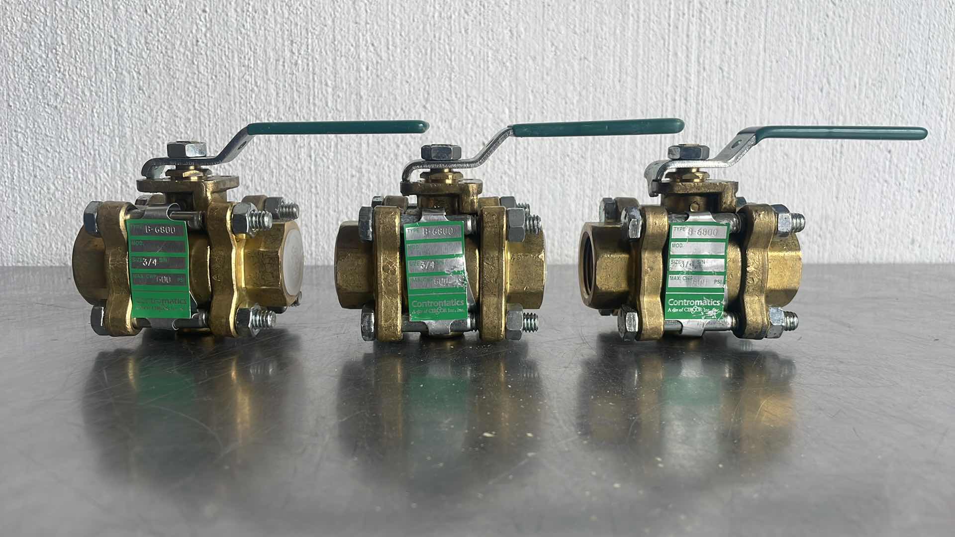 Photo 1 of CONTROMATICS B-6800 3/4" NPT 600 PSI BRASS BALL VALVE LC