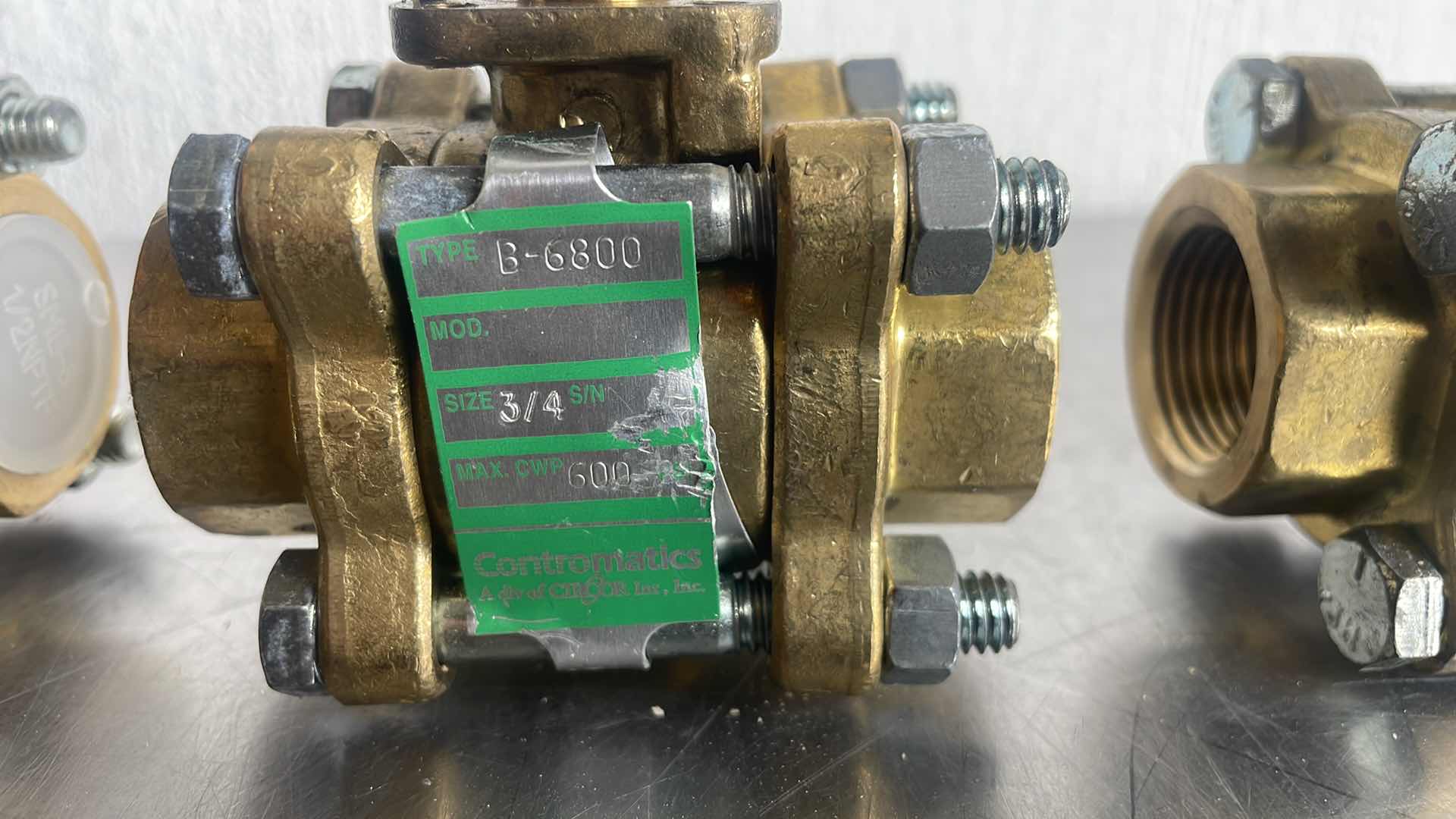 Photo 1 of CONTROMATICS B-6800 3/4" NPT 600 PSI BRASS BALL VALVE LC