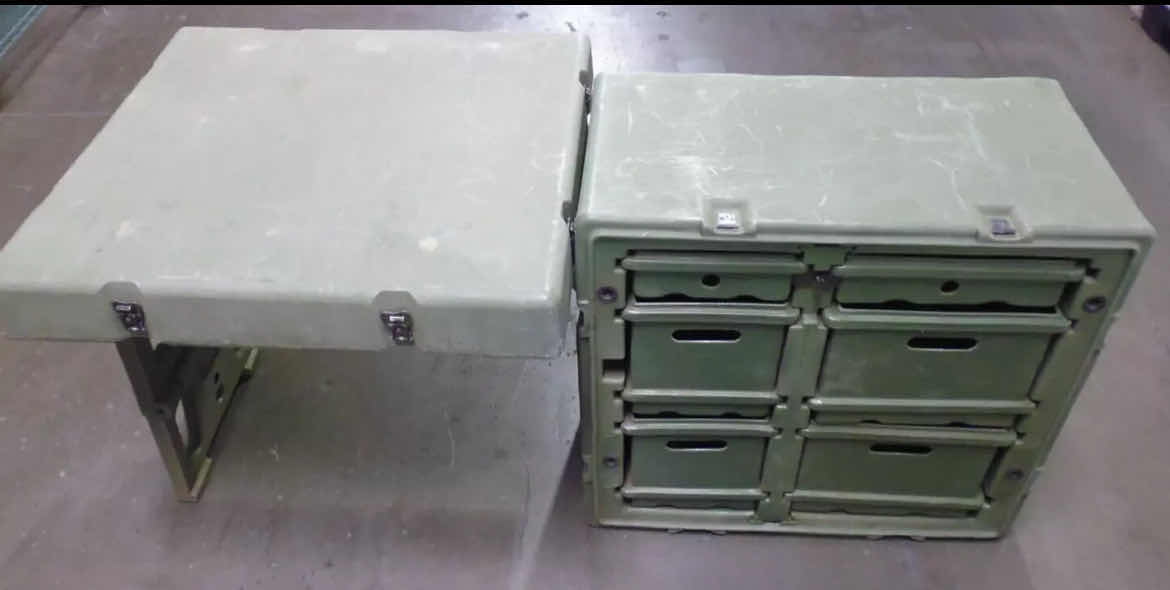 Photo 1 of MILITARY FIELD DESK WITH DRAWERS