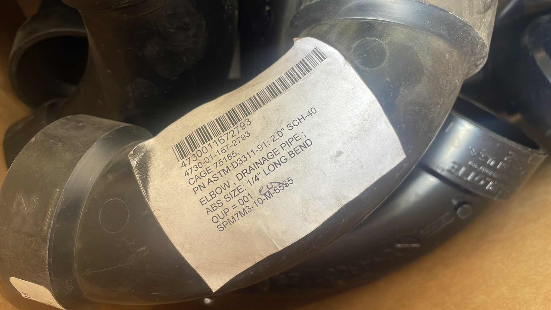 Photo 2 of 2” ABS ELBOW DRAINAGE PIPE 47PCS