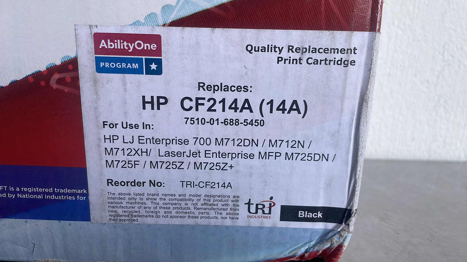 Photo 1 of ABILITYONE REMANUFACTURED TONER CARTRIDGE FOR HP CF214A (HP 14A), BLACK 2PCS