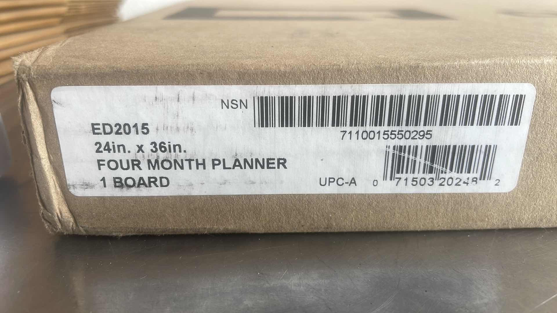 Photo 1 of ABILITYONE 7110015550295, SKILCRAFT CUBICLE CALENDAR BOARD, FOUR MONTH, 24 X 36, WHITE SURFACE, ALUMINUM FRAME