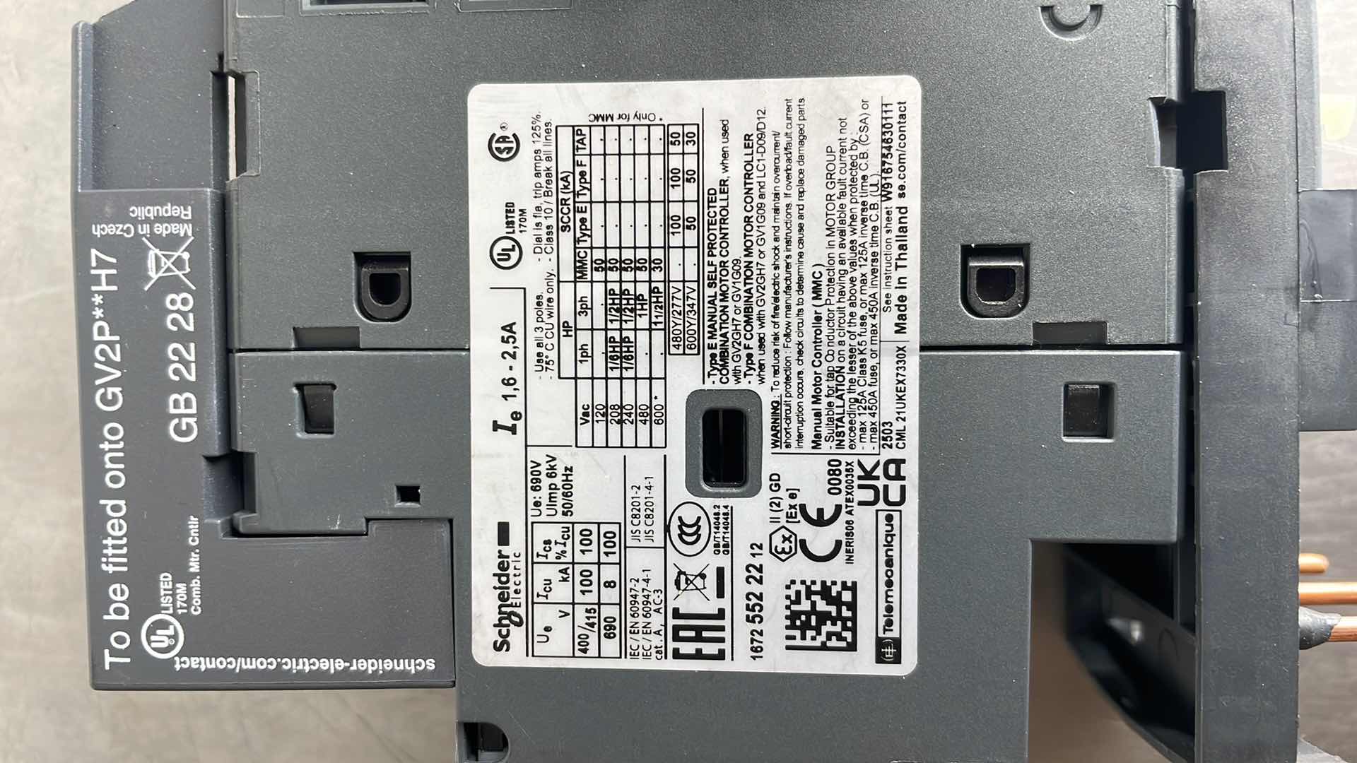 Photo 1 of SCHNEIDER ELECTRIC PARTS