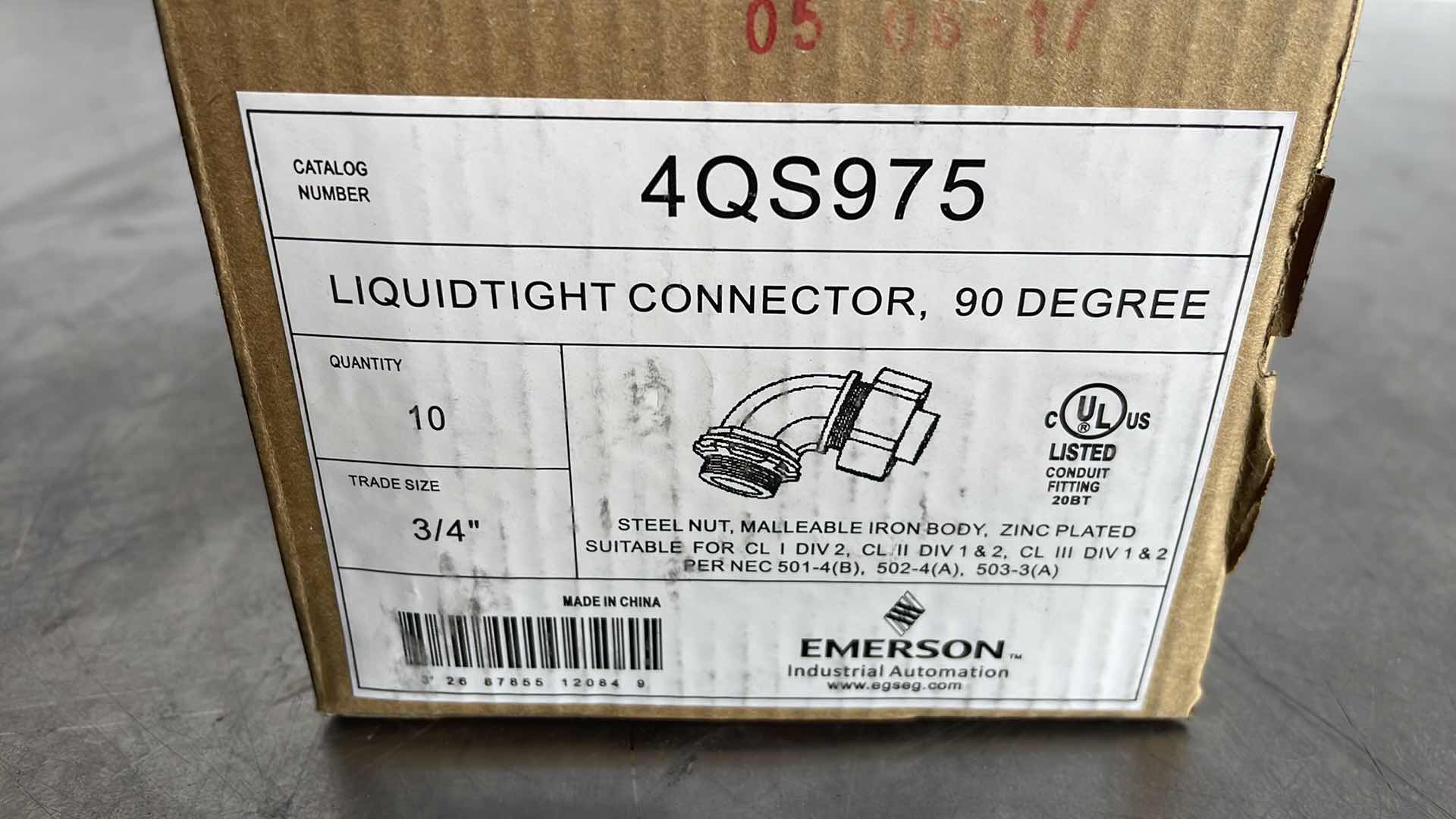 Photo 1 of LIQUIDTIGHT CONNECTORS 3/4”
