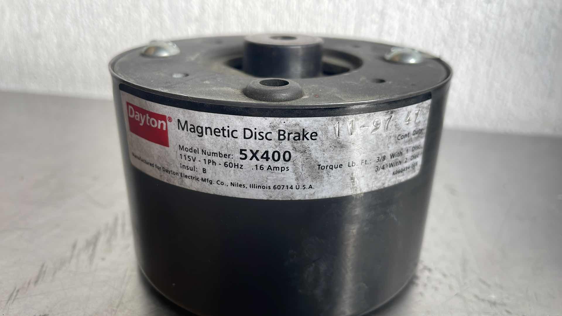 Photo 1 of DAYTON MAGNETIC DISC BRAKE 5X400