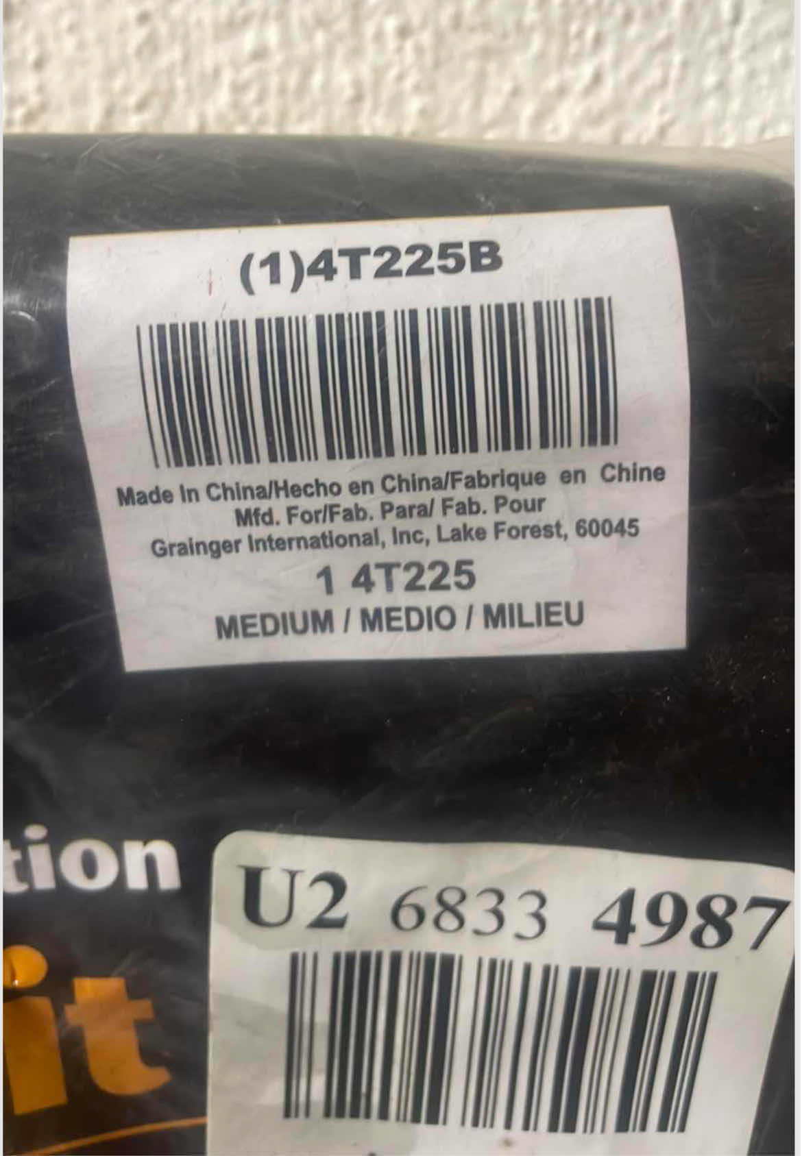 Photo 1 of CONDOR 3-PIECE RAINSUIT WITH DETACHABLE HOOD: YELLOW, MEDIUM, HEAVY DUTY PVC, 13.8 MIL THICK