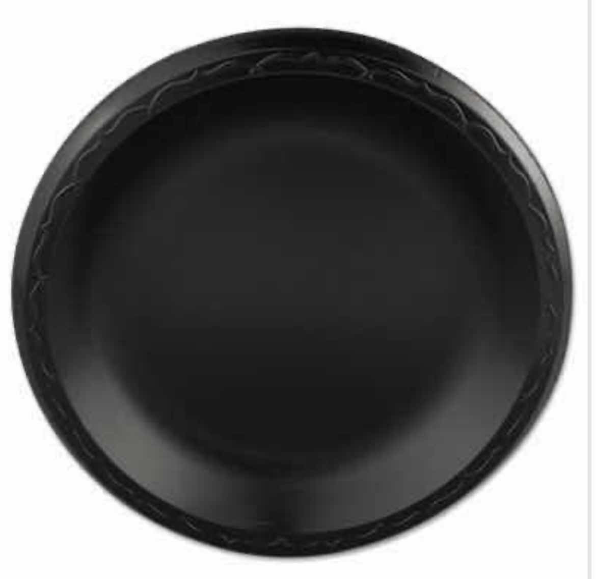 Photo 1 of GENPAK ELITE LAM06-3L BLACK LAMINATED 6" FOAM PLATES 1000PCS