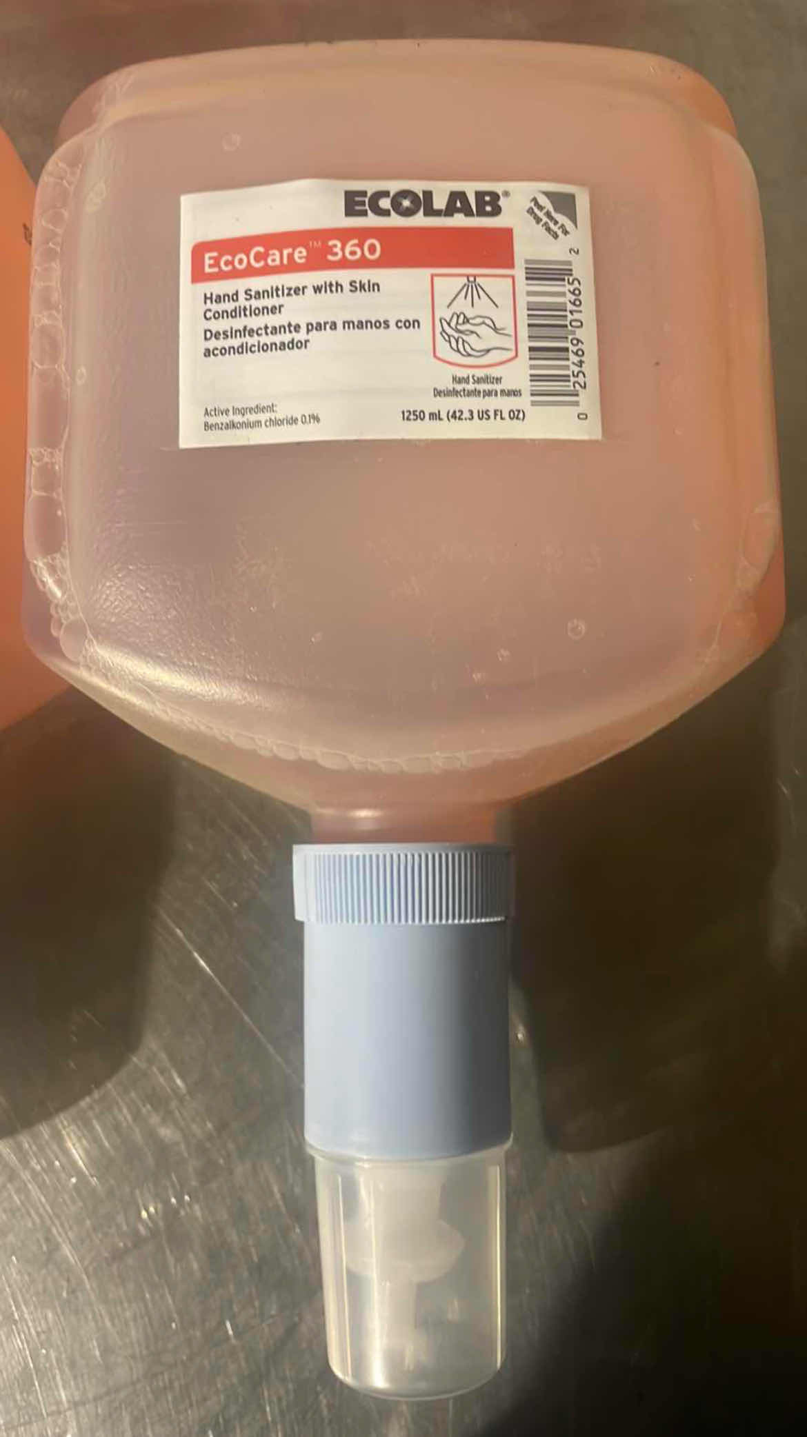 Photo 1 of ECOLAB 360 ECOCARE HAND SANITIZER WITH SKIN CONDITIONER 4-1250ML