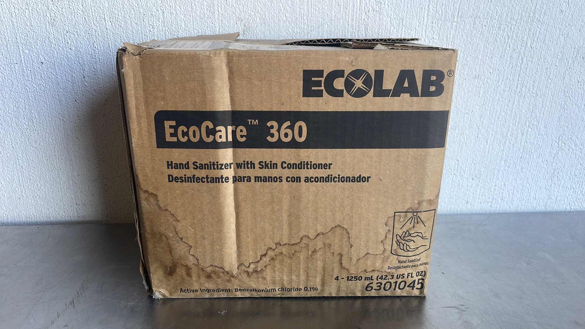 Photo 1 of ECOLAB 360 ECOCARE HAND SANITIZER WITH SKIN CONDITIONER 4-1250ML