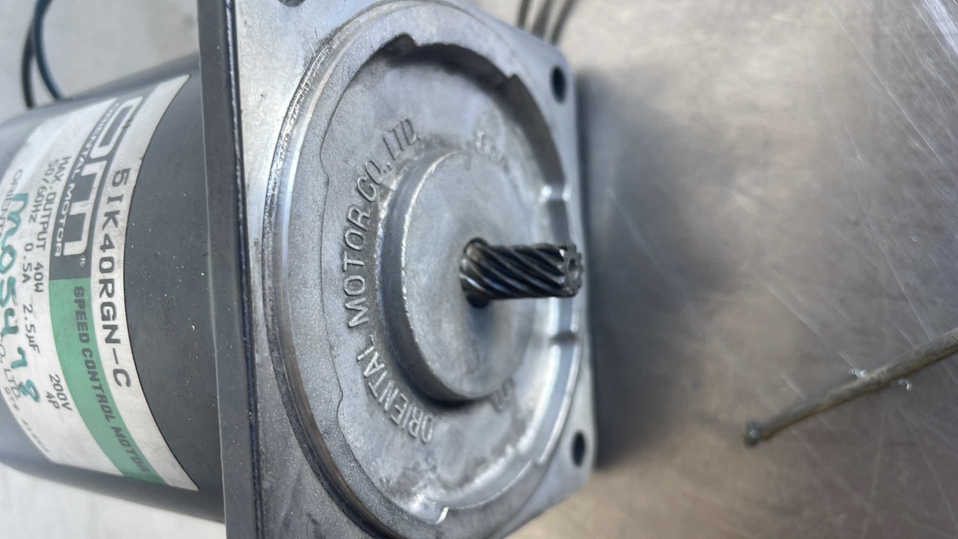 Photo 1 of SPEED CONTROL MOTOR 5IK40RGN-C