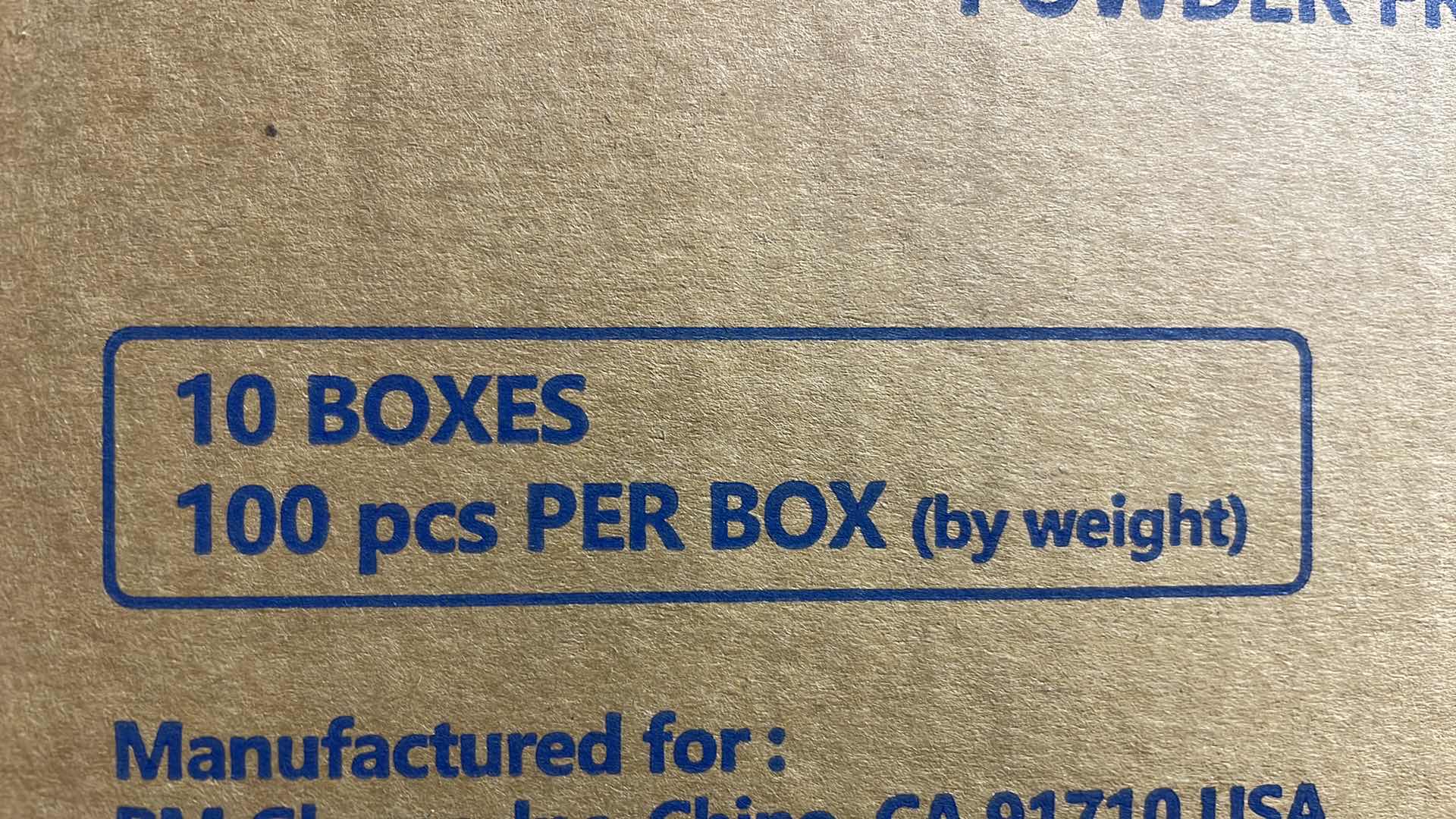 Photo 1 of SAFE HEALTH NITRILE EXAM DISPOSABLE GLOVES, LARGE, LATEX FREE, POWDER FREE, BLUE, TEXTURED, 3.5 MIL 1000 GLOVES TOTAL