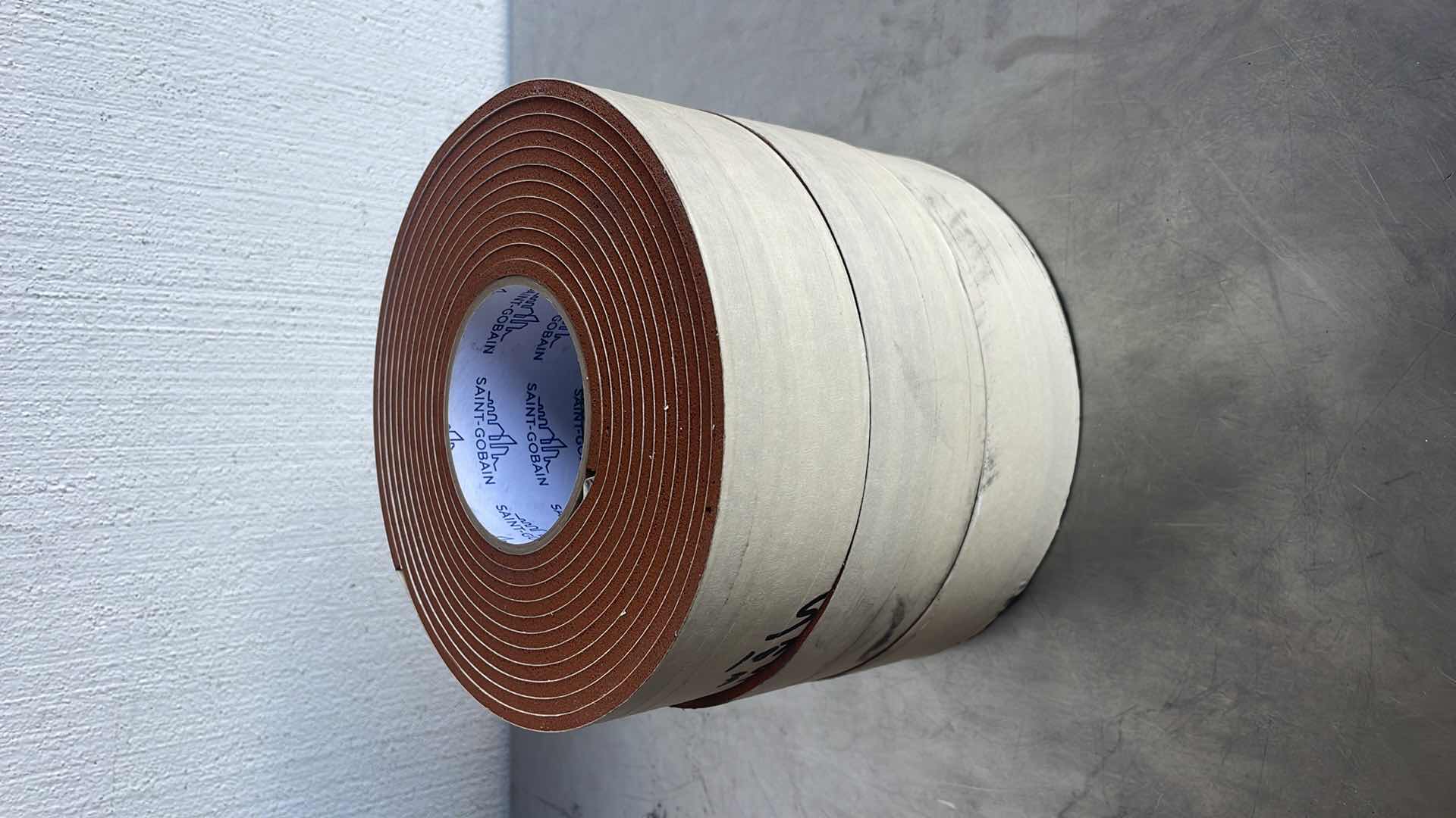 Photo 1 of SAINT-GOBAIN 100S 2" X 5YDS STRIP-N-STICK SILICONE SPONGE TAPE NEW/UNUSED SURPLUS 3 ROLLS