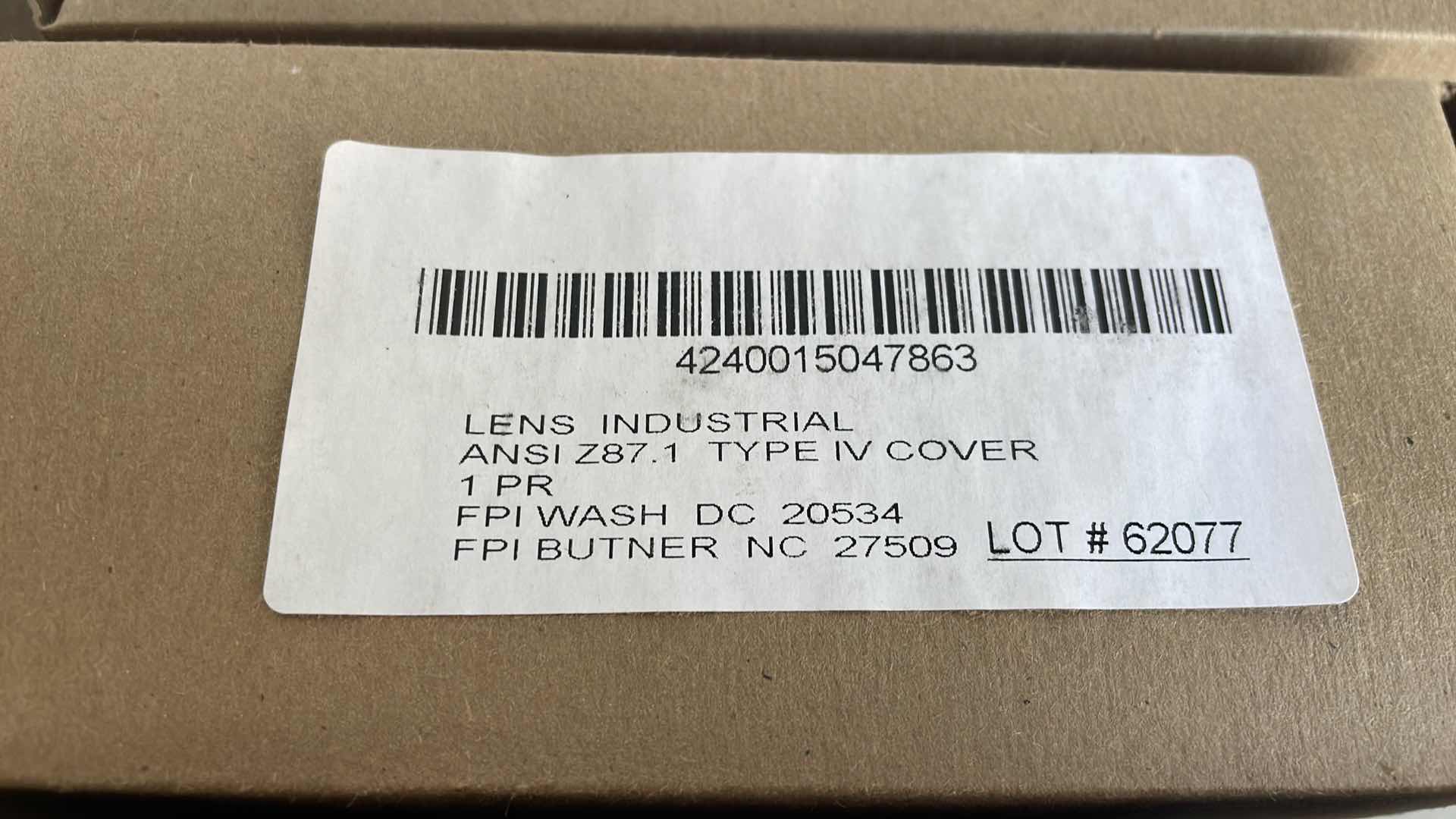 Photo 1 of INDUSTRIAL GOGGLES TYPE IV COVER 7 PCS