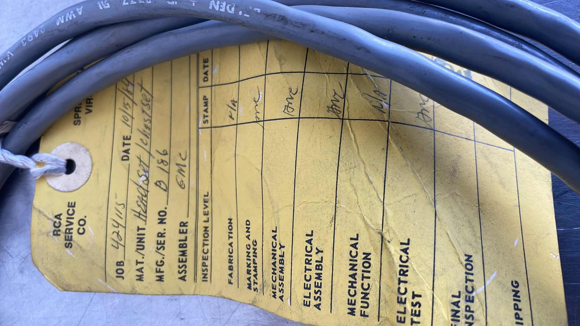 Photo 1 of USGI VINTAGE WW2 STYLE DYNALEC NAVAL TALKER HEADSET W/ CHEST
MICROPHONE - 5 PIN