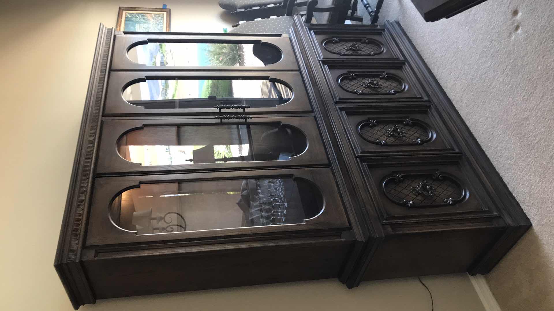 Photo 1 of LIGHTED WOOD BUFFET 70” X 18” H77”