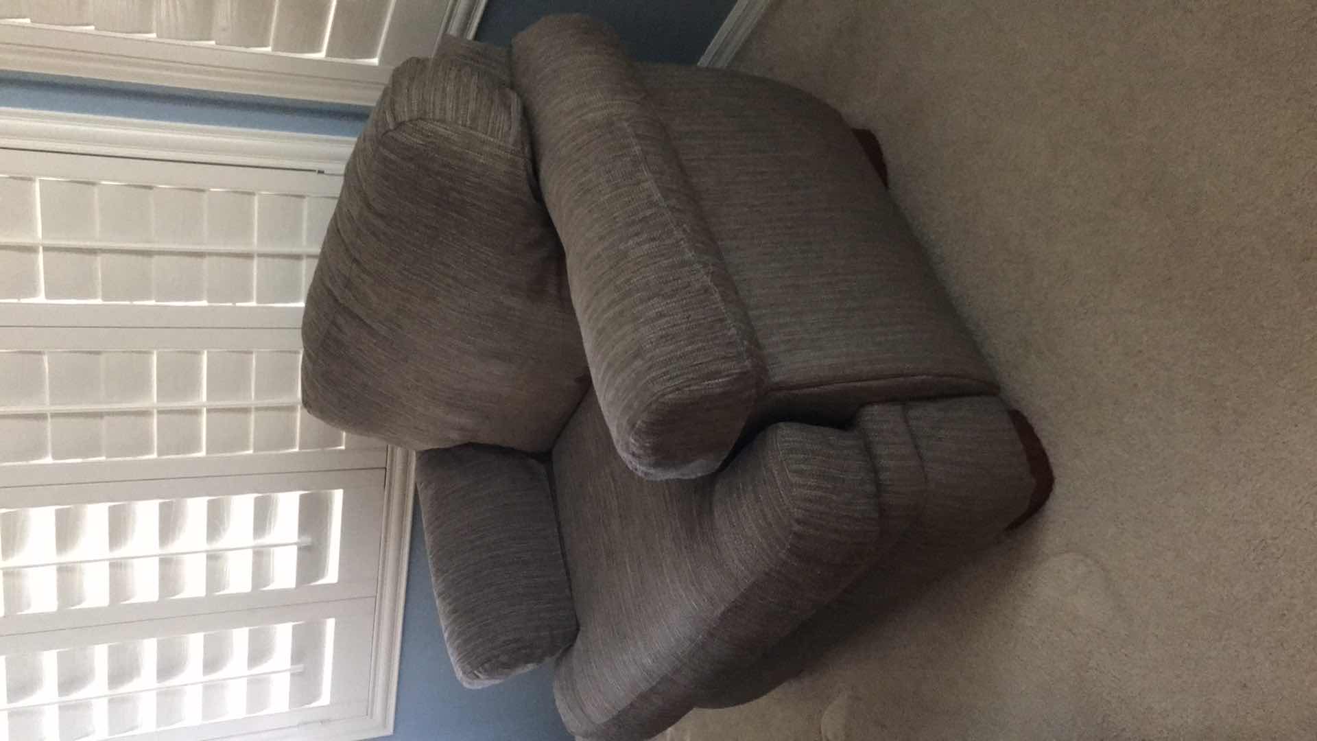 Photo 1 of LA-Z-BOY FABRIC CHAIR AND OTTOMAN