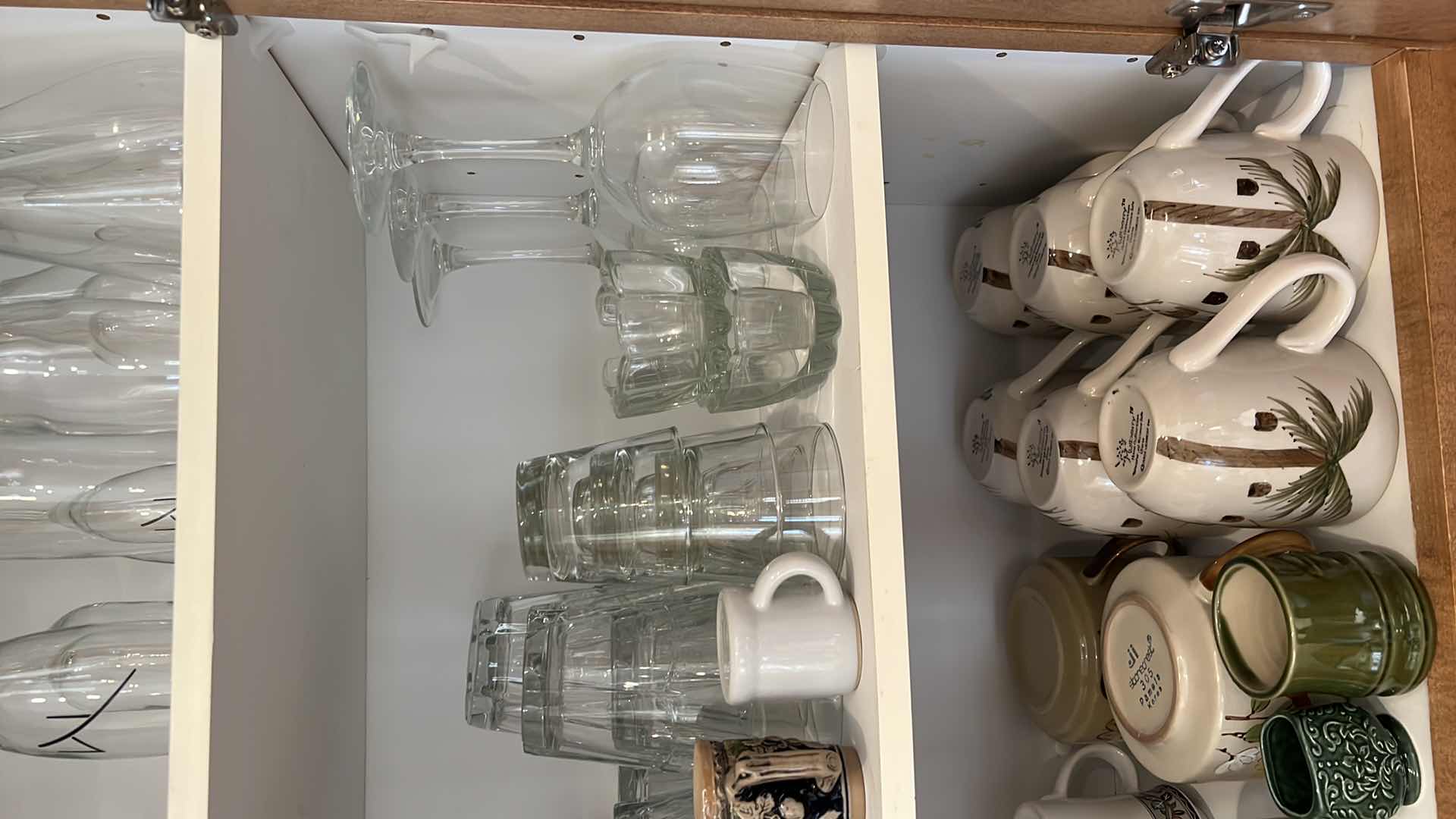Photo 1 of CONTENTS OF KITCHEN CABINET (GLASSWARE, COFFEE CUPS)