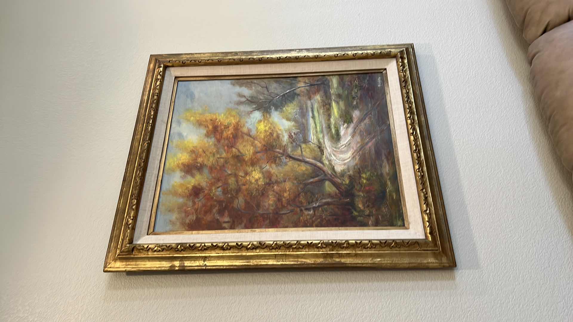 Photo 1 of VINTAGE GOLD FRAMED SCENERY OIL PAINTING ARTWORK SIGNED BY M GRIFFIT ARTIST