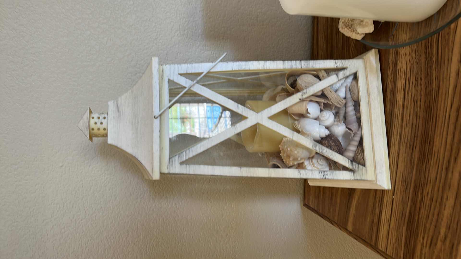 Photo 1 of LIGHTHOUSE CANDLEHOLDERS, GLASS PLATE W WHITE CANDLES