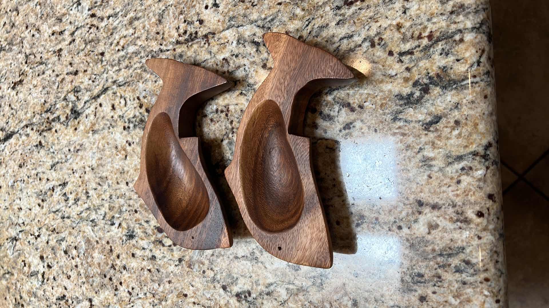 Photo 1 of 2 WOOD DOLPHIN SPOON HOLDERS