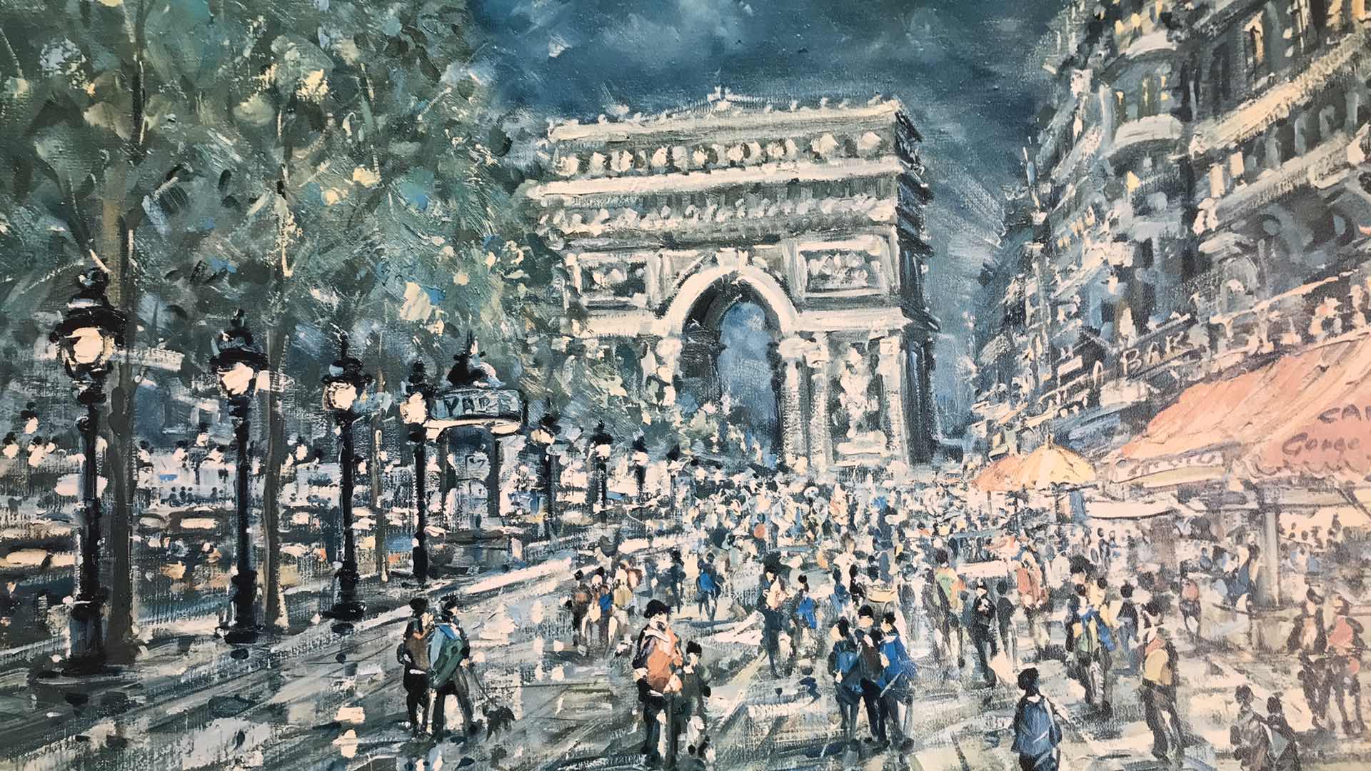 Photo 1 of FRAMED CHAMPS ELYSEES ARTWORK 22” X 17”