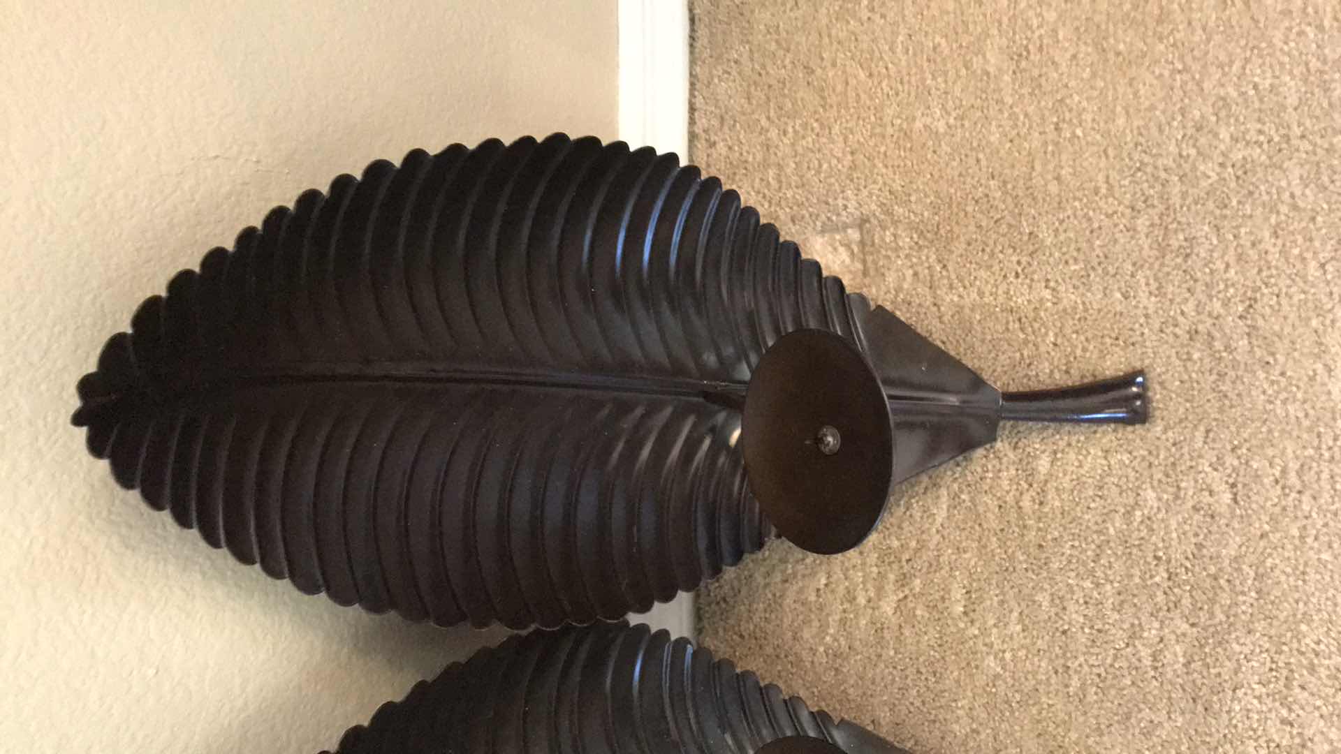 Photo 1 of METAL PALM SCONCES TWO H 23”