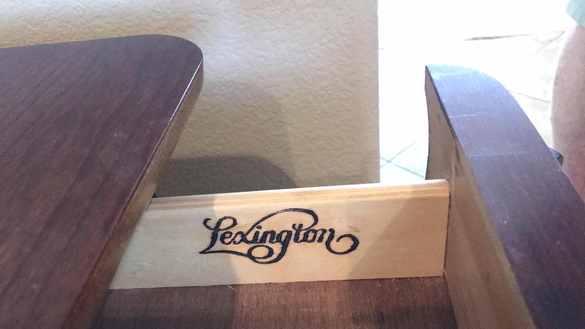 Photo 1 of WOOD SIDE TABLE 18” X 14” H27” HANDLE MISSING