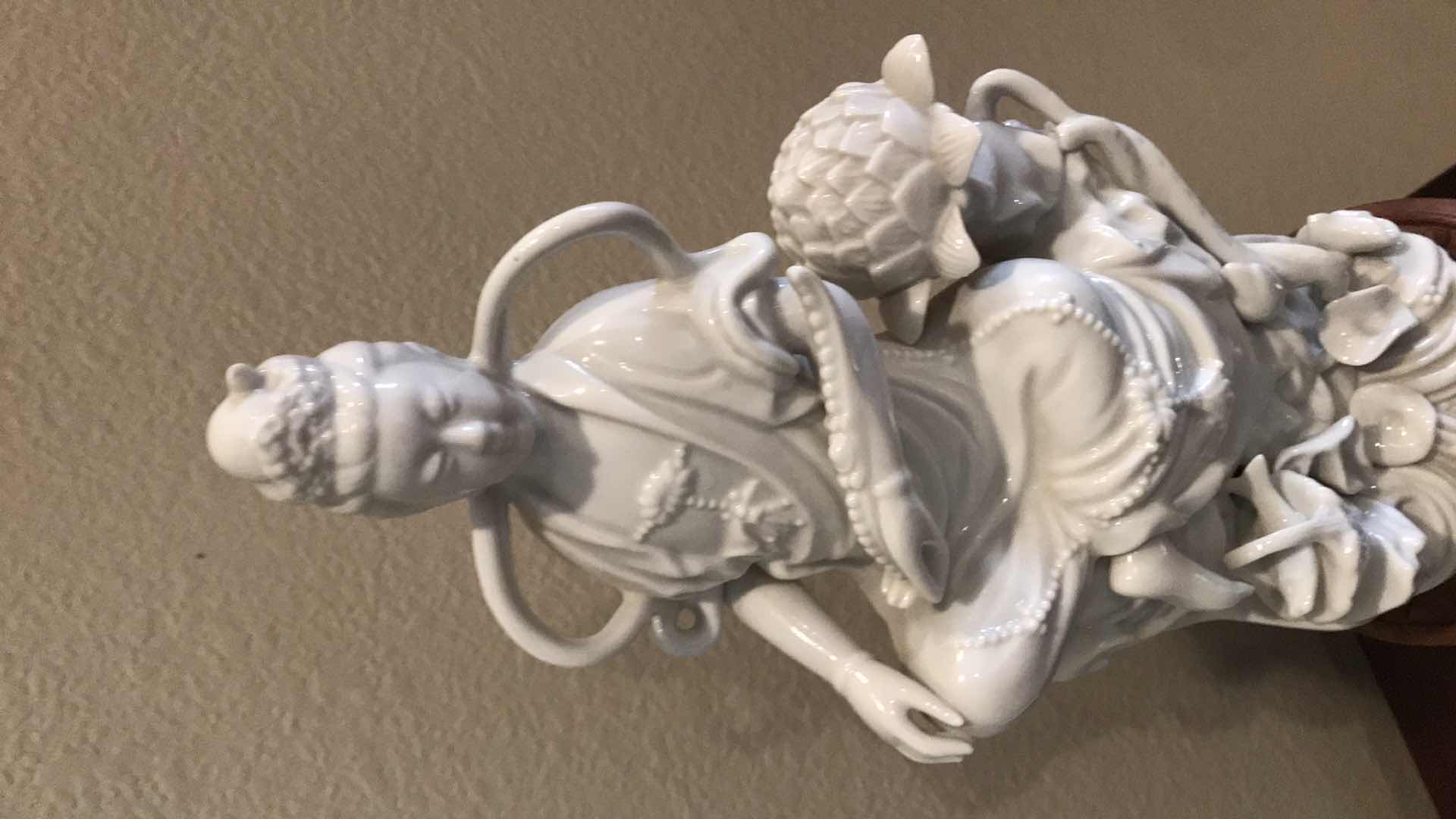 Photo 1 of PORCELAIN GODDESS STATUE ON STAND