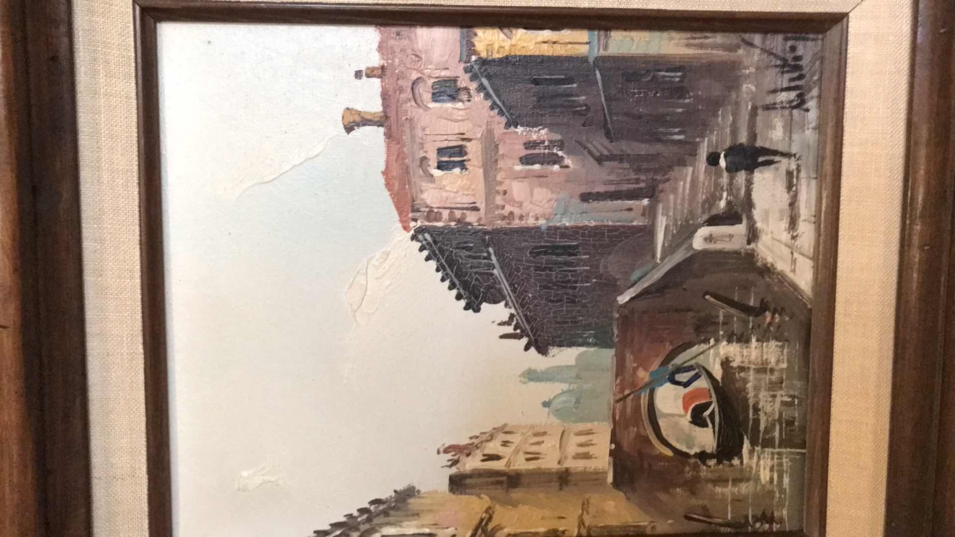 Photo 1 of FRAMED OIL ON CANVAS VILLAGE AVENUE 15” X 16”