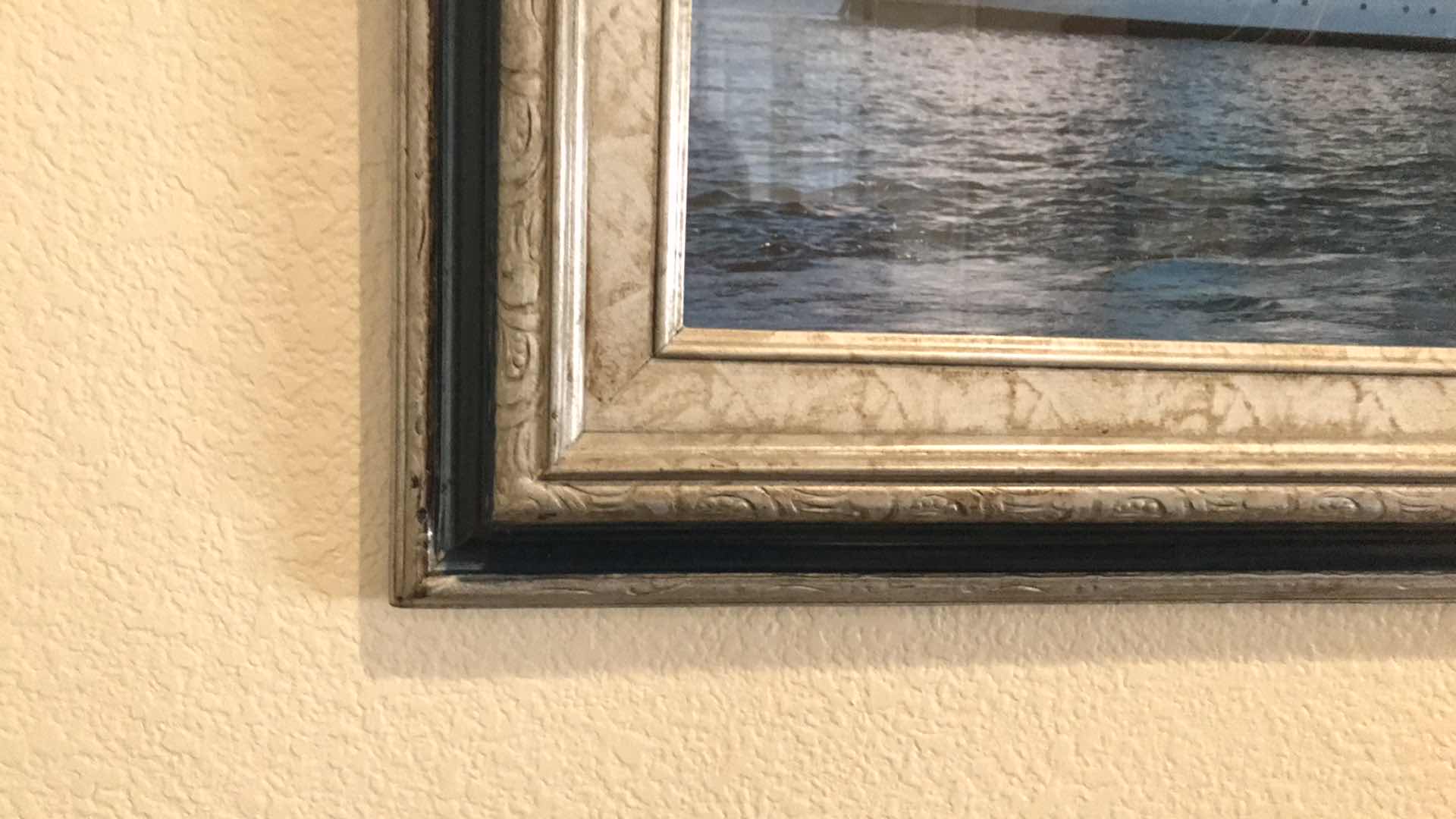 Photo 1 of FRAMED "SAILING SHIP" ARTWORK 25” X 21”